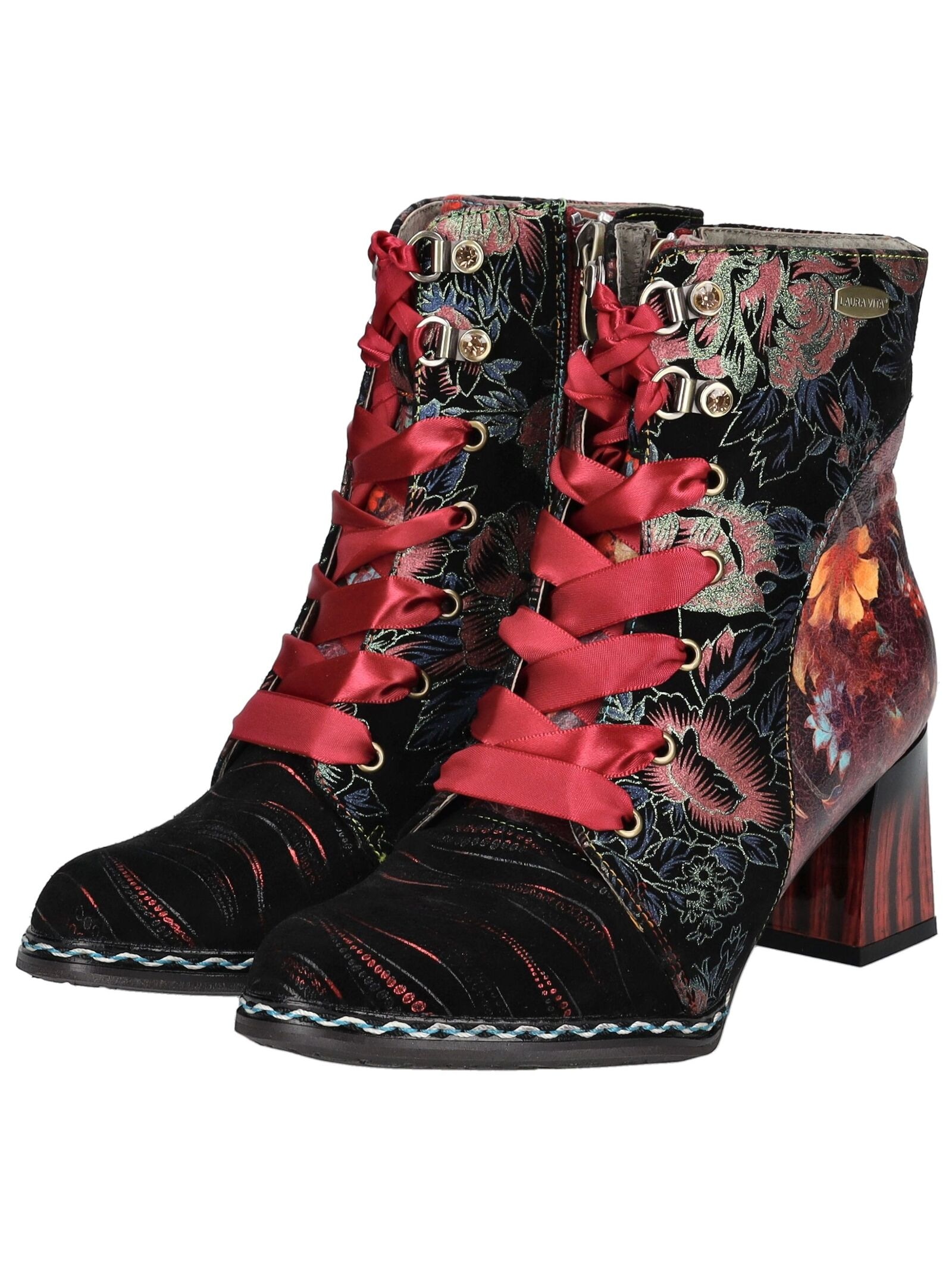 LAURA VITA Schnürstiefelette »LAURA VITA Stiefelette Leder/Textil«