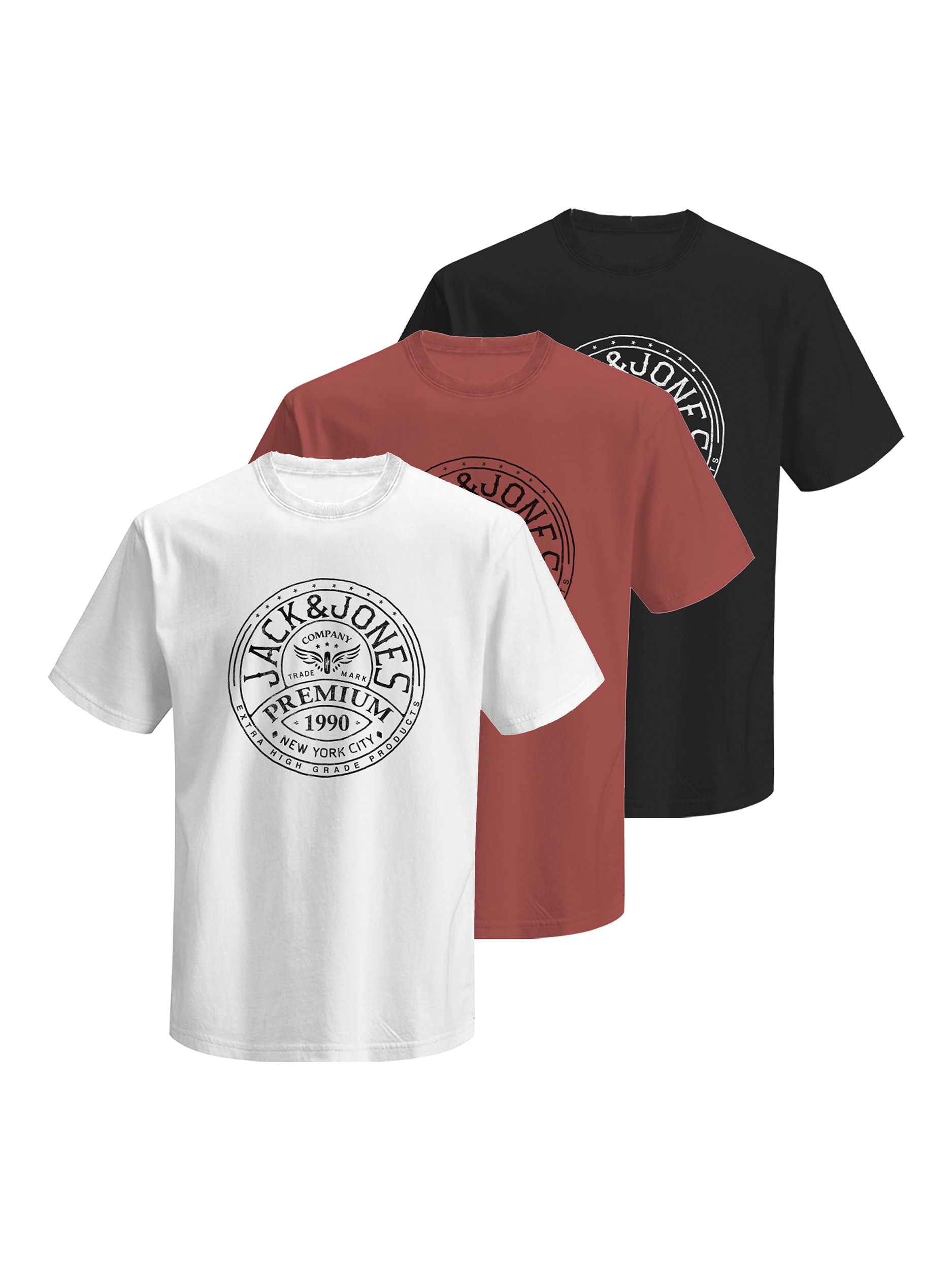 Jack & Jones Rundhalsshirt "JPRBLUZACK SS TEE FST 3PK MP", 3 Stk. günstig online kaufen