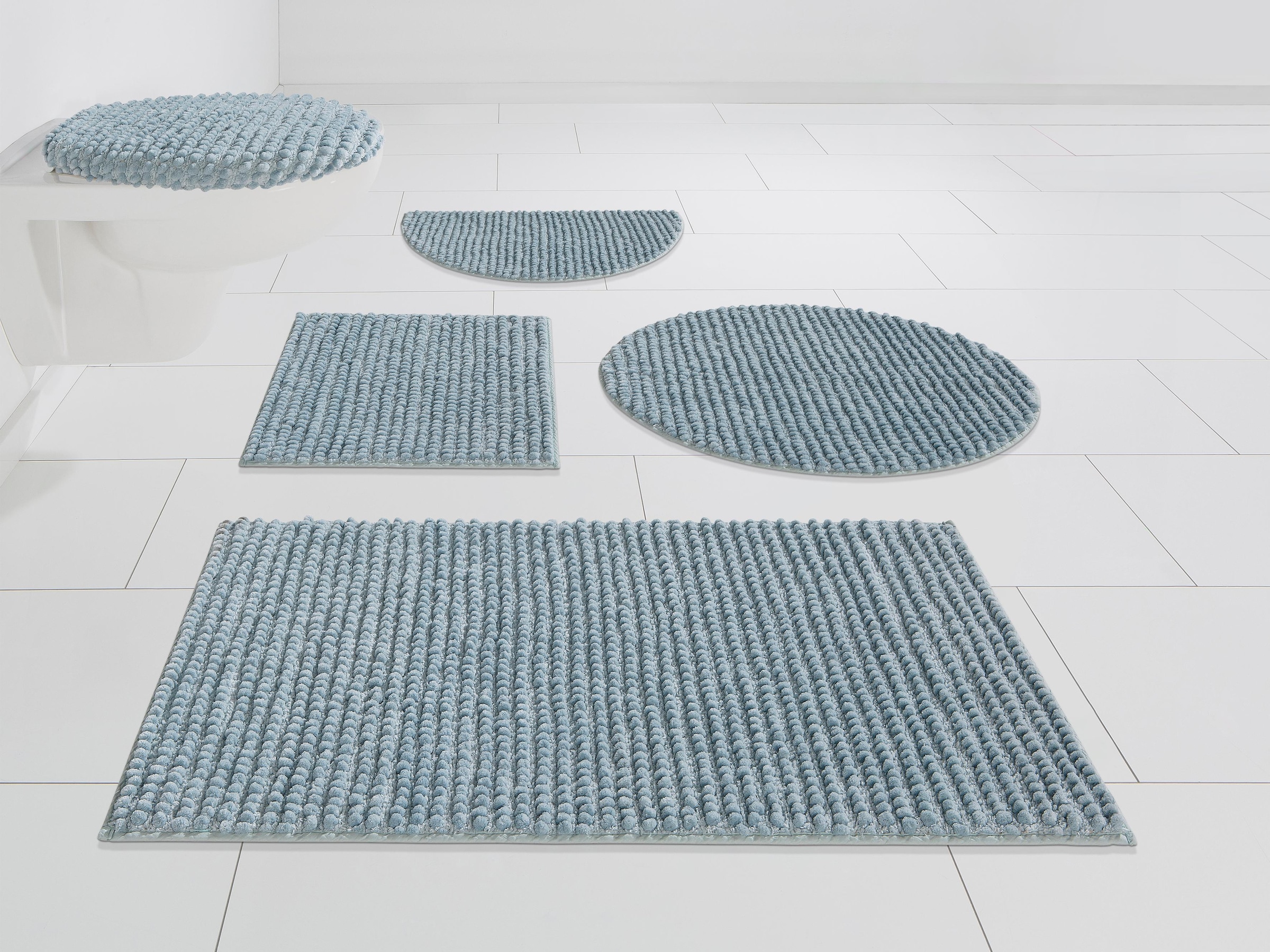my home Badematte "Renat, Badvorleger, Badezimmer Teppich, Scandi" Höhe 15 günstig online kaufen