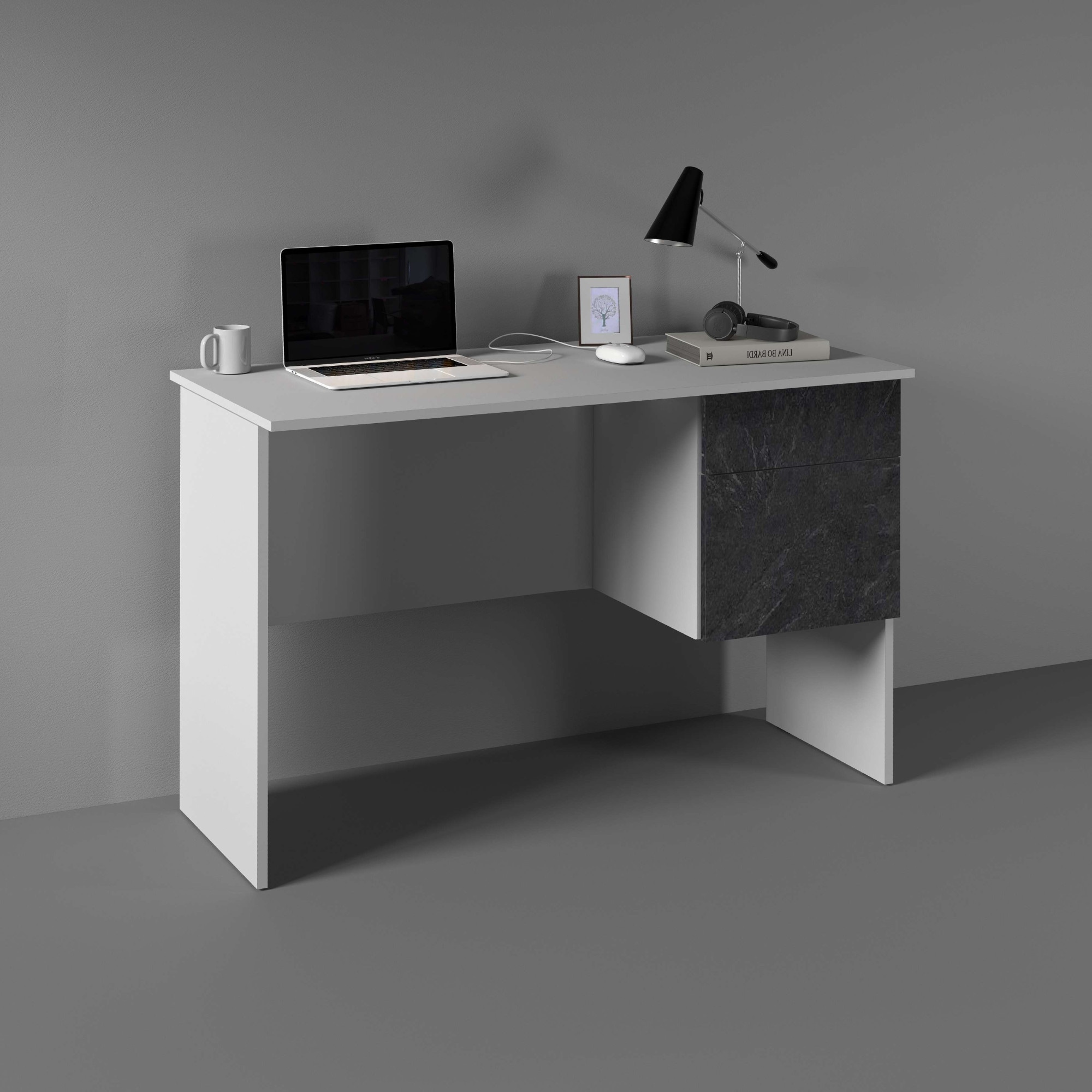 INOSIGN Schreibtisch »Coro, kleiner Computertisch, Bürotisch«, mit 1 Tür & 1 Schublade, Breite 110 cm, Made in Italy