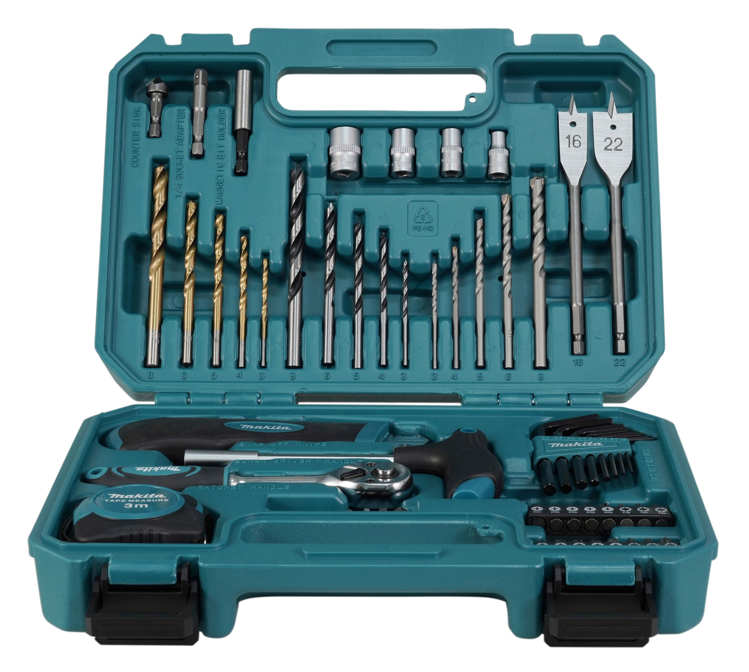 Makita Werkzeugset »»E-15095««, 60-tlg., inkl. Aufbewahrungskoffer