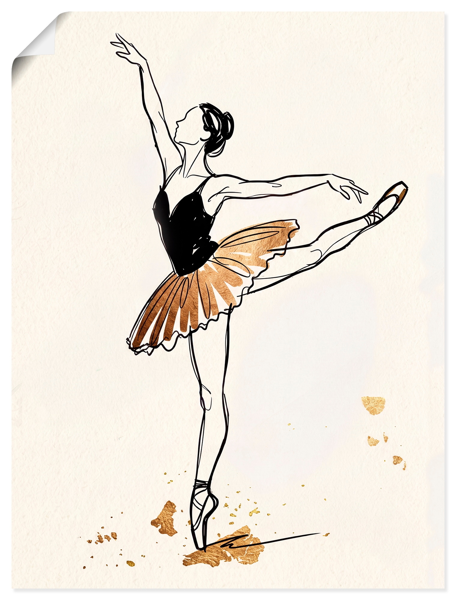 OTTO home Wandbild "Ballet II" Tanz 1 Stk. tlg. als Poster oder Leinwandbild in versch. Größen