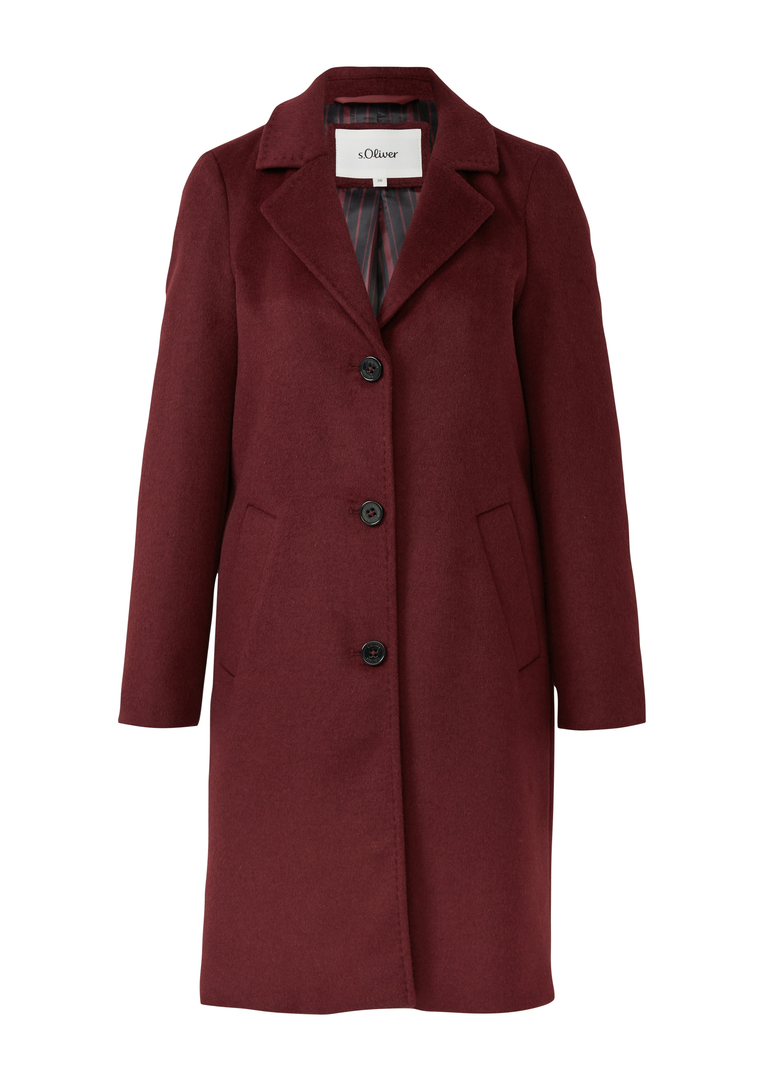 Thumbnail - s.Oliver Langmantel mit Reverskragen und Wolle