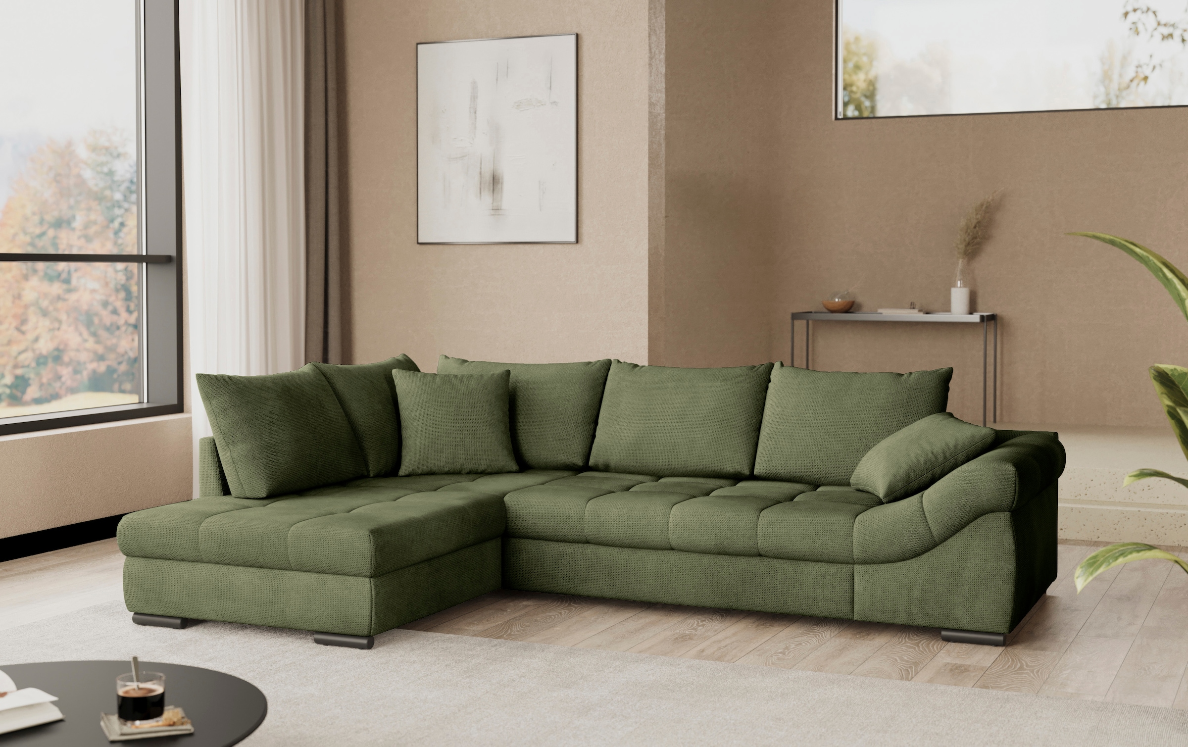 Mr. Couch Ecksofa »Allegro DuraFlex, L-Form«, Hochschläfer-Bettauszug, Kaltschaumpolsterung, bis 140 kg belastbar