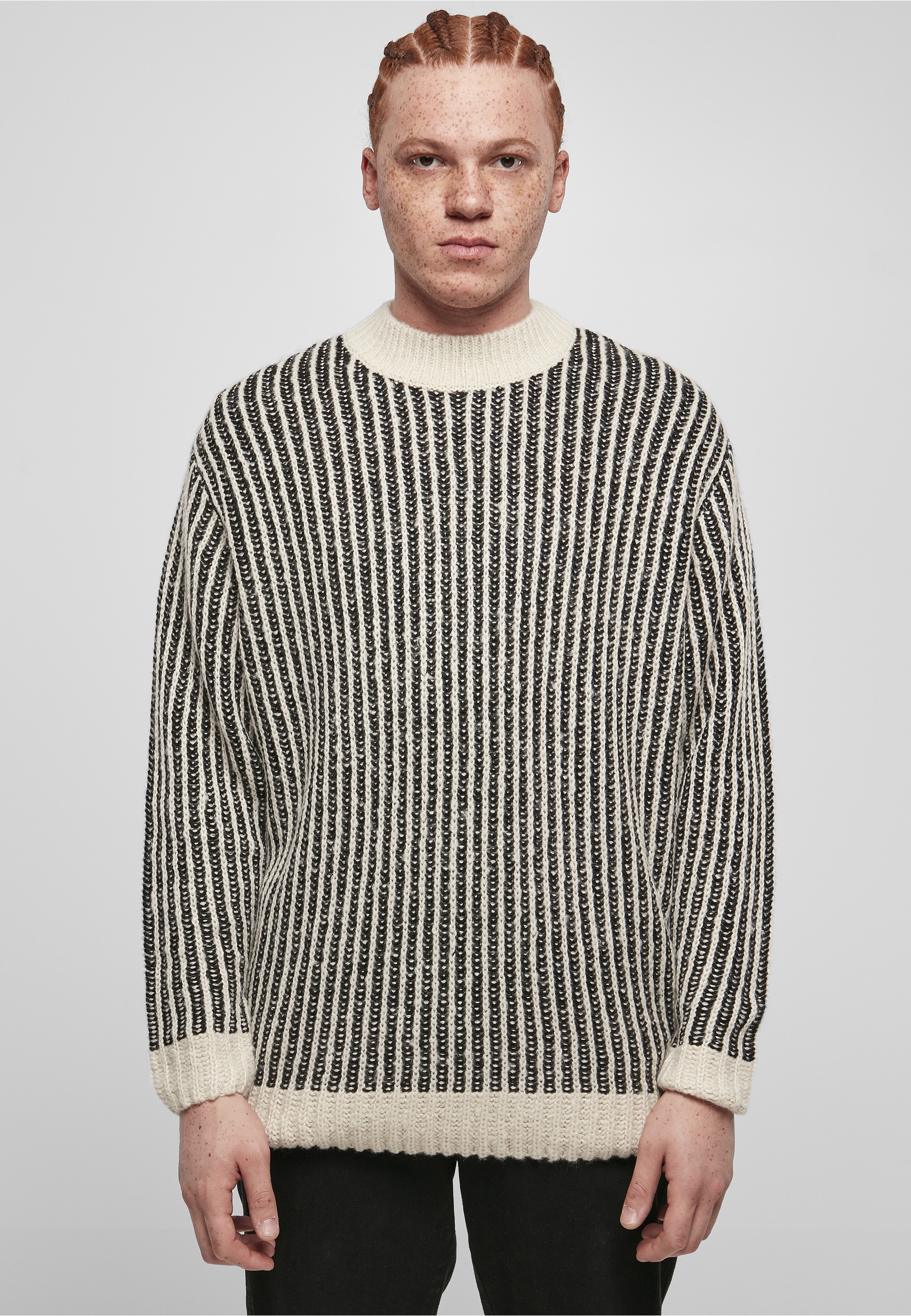 URBAN CLASSICS Rundhalspullover »Urban Classics Herren Oversized Two Tone Sweater« 1 Stk.