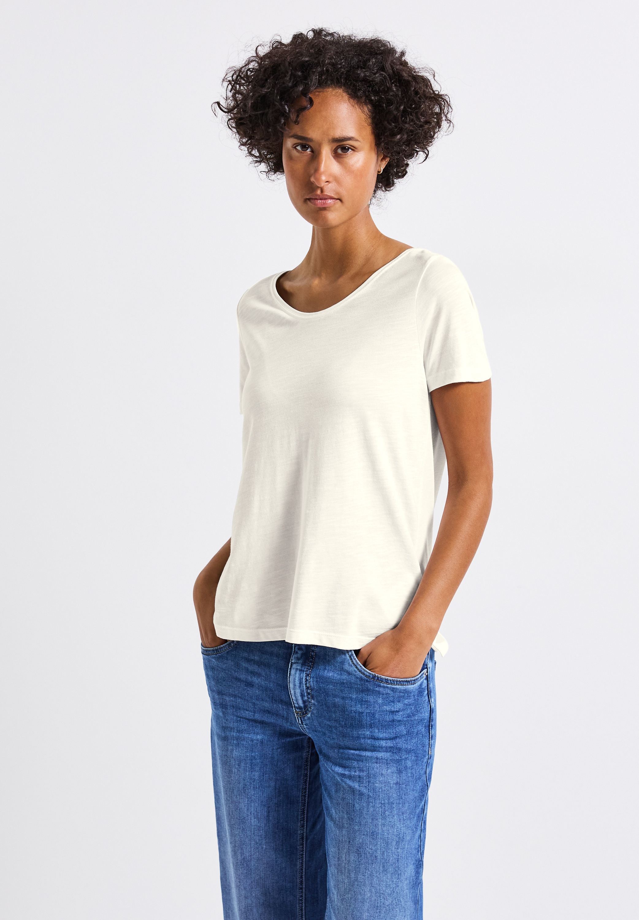 STREET ONE V-Shirt, im soften Baumwoll-Mix