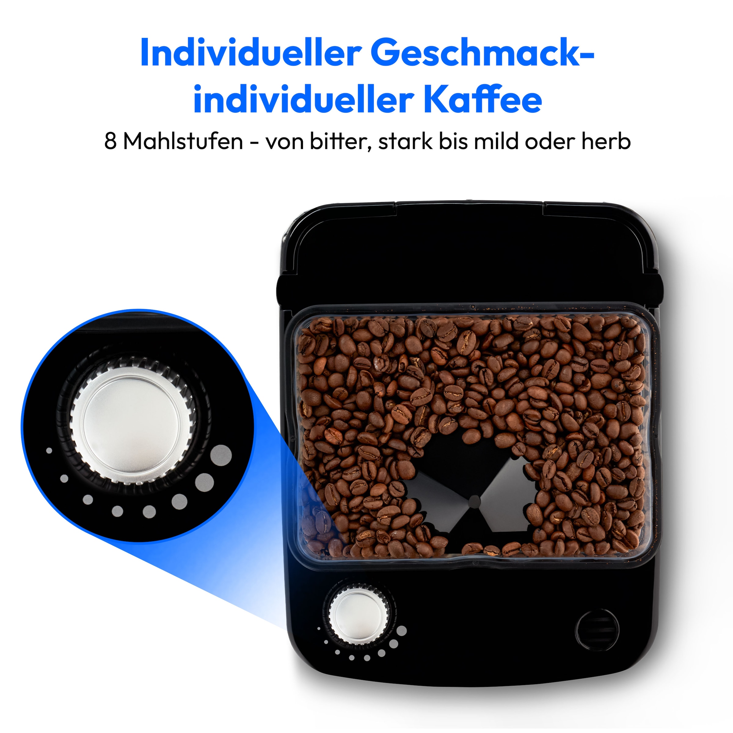 Medion® Filterkaffeemaschine »MD 19911, 8 Mahlstufen, 1 L Wassertank, Thermoskanne, Timerfunktion«, Permanentfilter, Tropfstopp, automatische Abschaltung