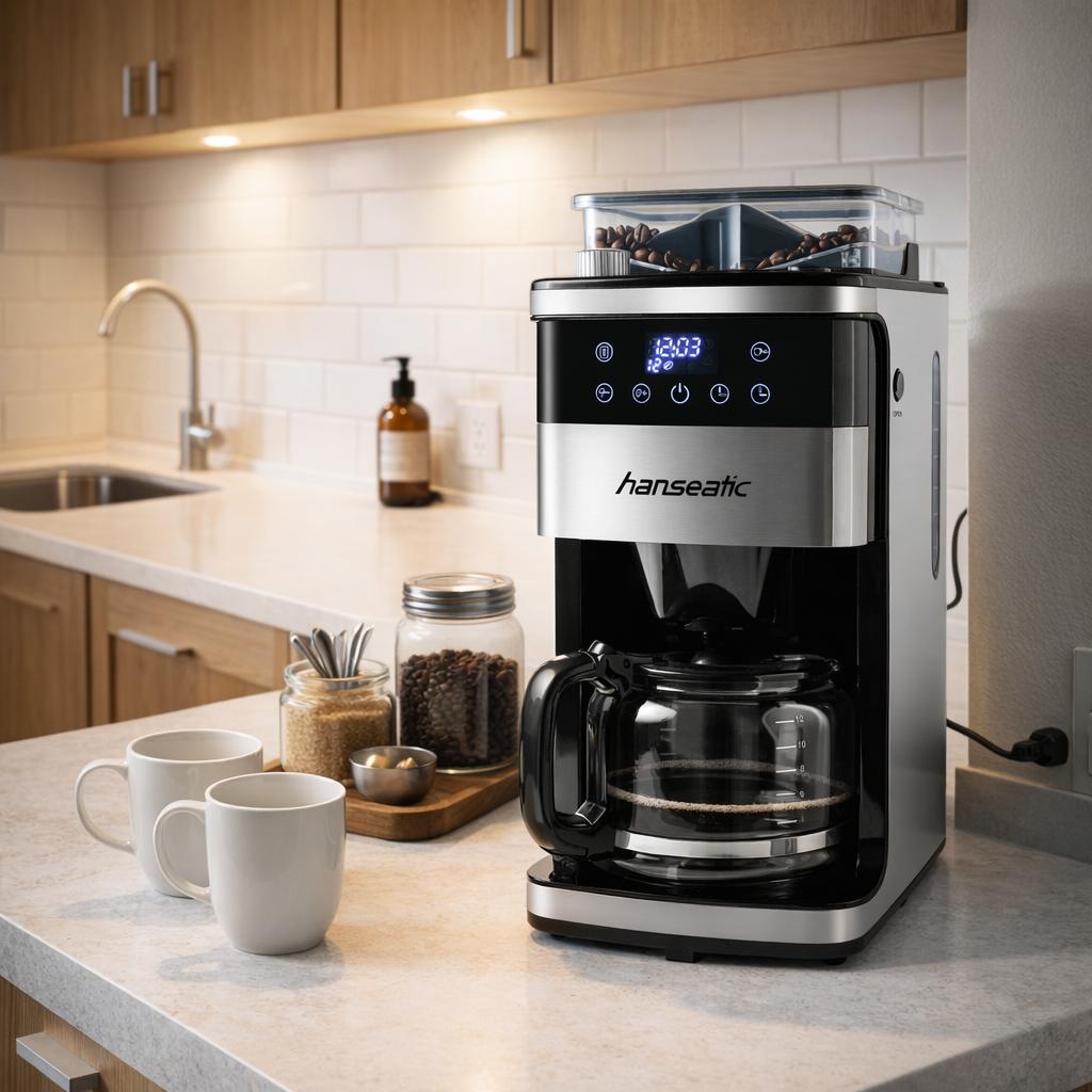 Hanseatic Kaffeemaschine mit Mahlwerk "HCMG105015SD" 1,5 l Kaffeekanne Papi günstig online kaufen