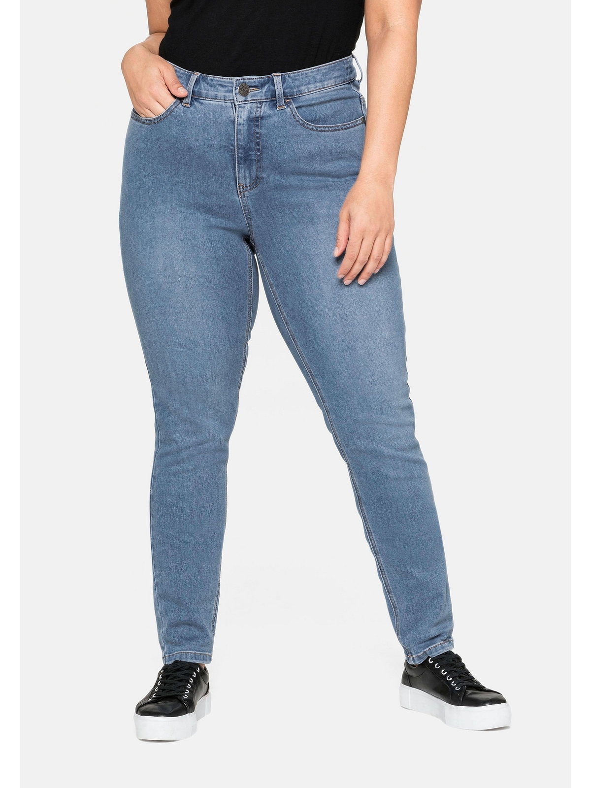 Sheego Stretch-Jeans "Große Größen", Super elastisches Power-Stretch-Material