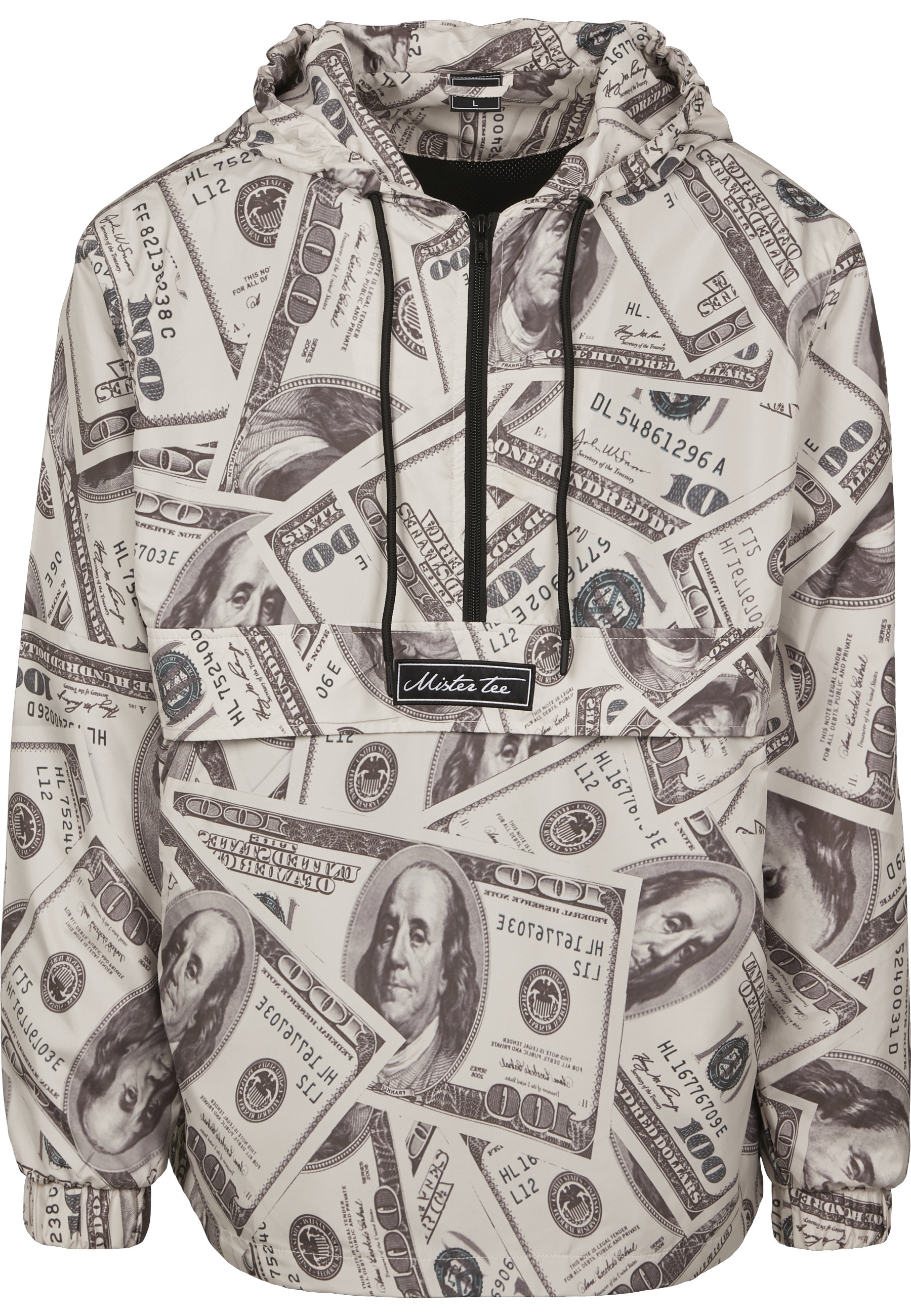 MisterTee Allwetterjacke "MisterTee Herren Mister Tee Dollar Windbreaker" 1 Stk. tlg. ohne Kapuze