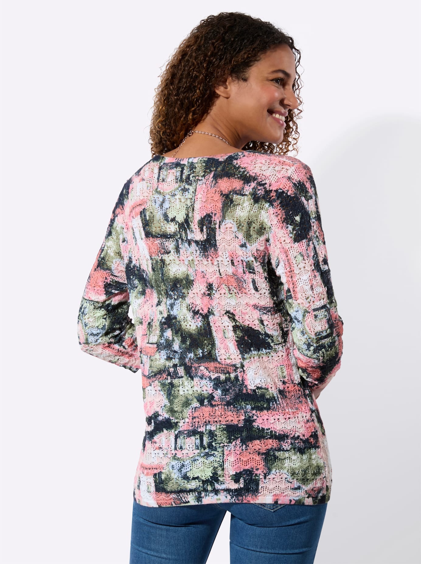 Inspirationen 3/4 Arm-Pullover »Druck-Pullover«