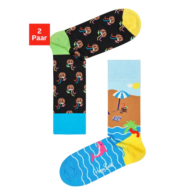 Happy Socks Socken, (2 Paar), Coconut Cocktail & Beach Break Socks online  kaufen | BAUR