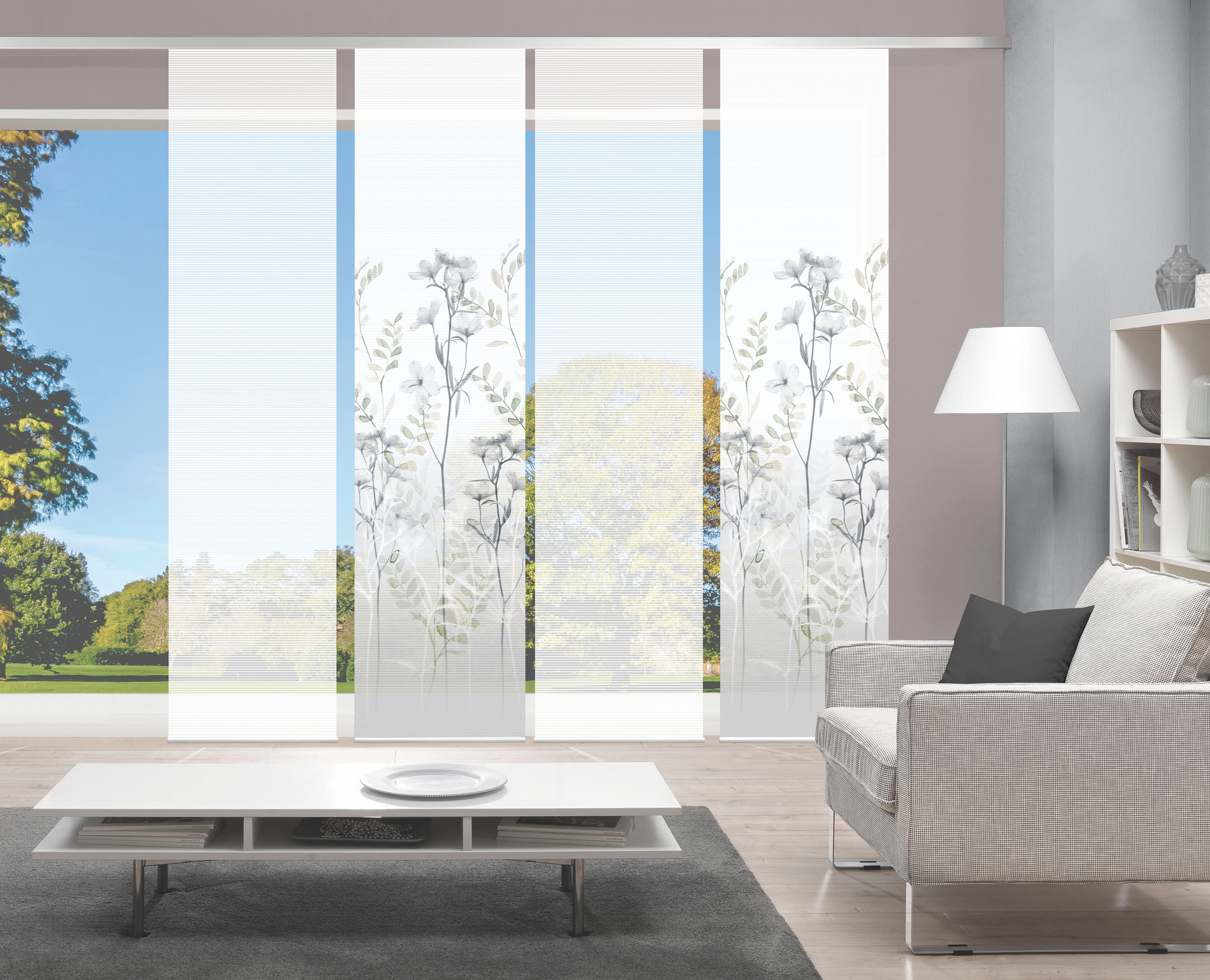 Vision S Schiebegardine "HELVIN 4er SET" Paneelwagen 4 Stk. tlg. Schiebevor günstig online kaufen