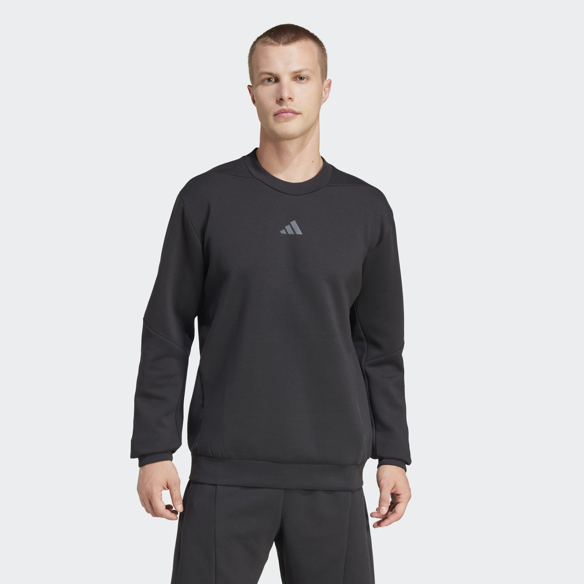adidas Performance Sweatshirt "D4T CREW SWEATS", mit angesetztem Bündchen, atmungsaktiv, normale Schnittform