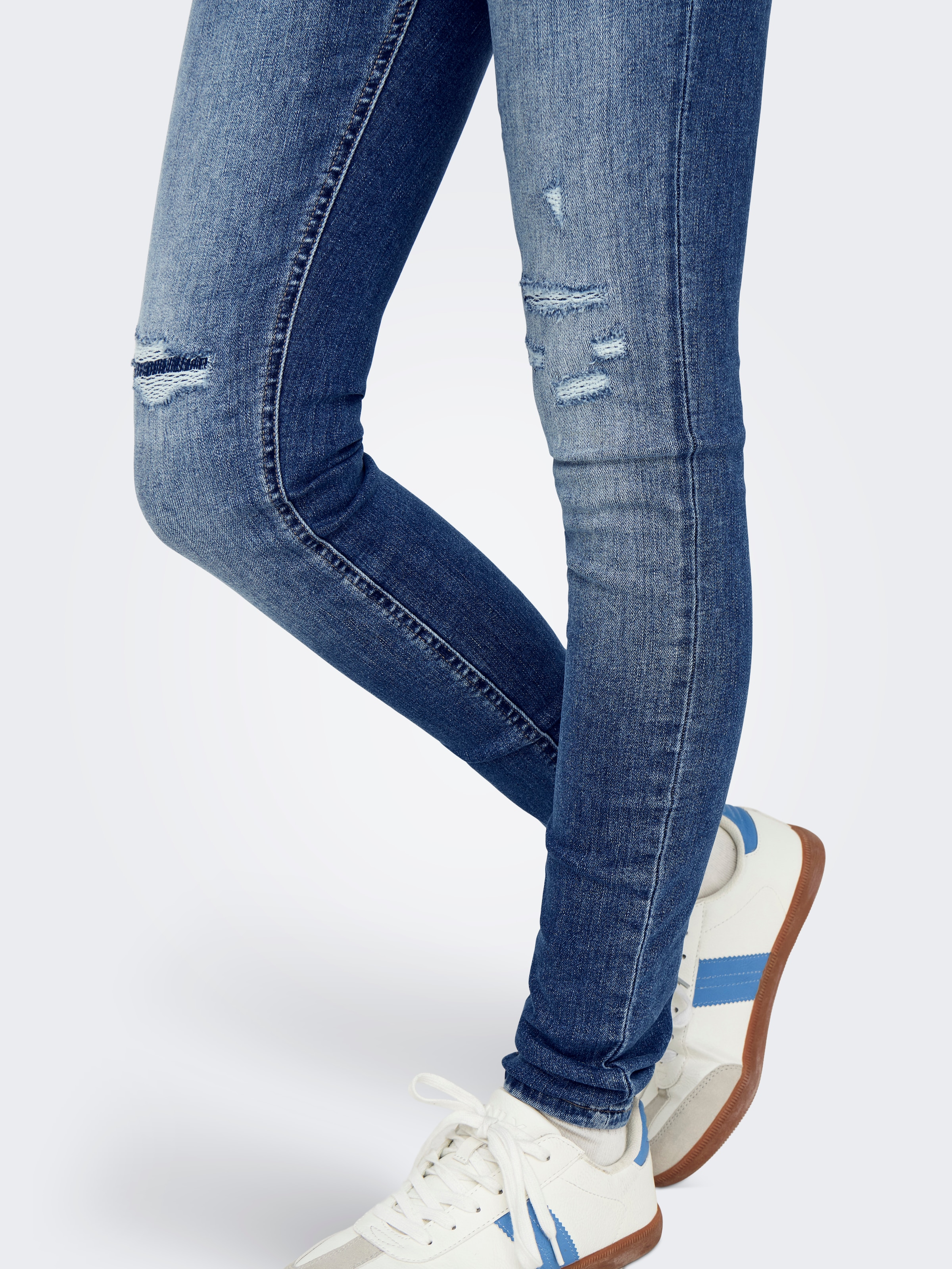 ONLY Skinny-fit-Jeans »ONLPAOLA HW SK REP DNM GEN X«, mit Destroyed Effekt