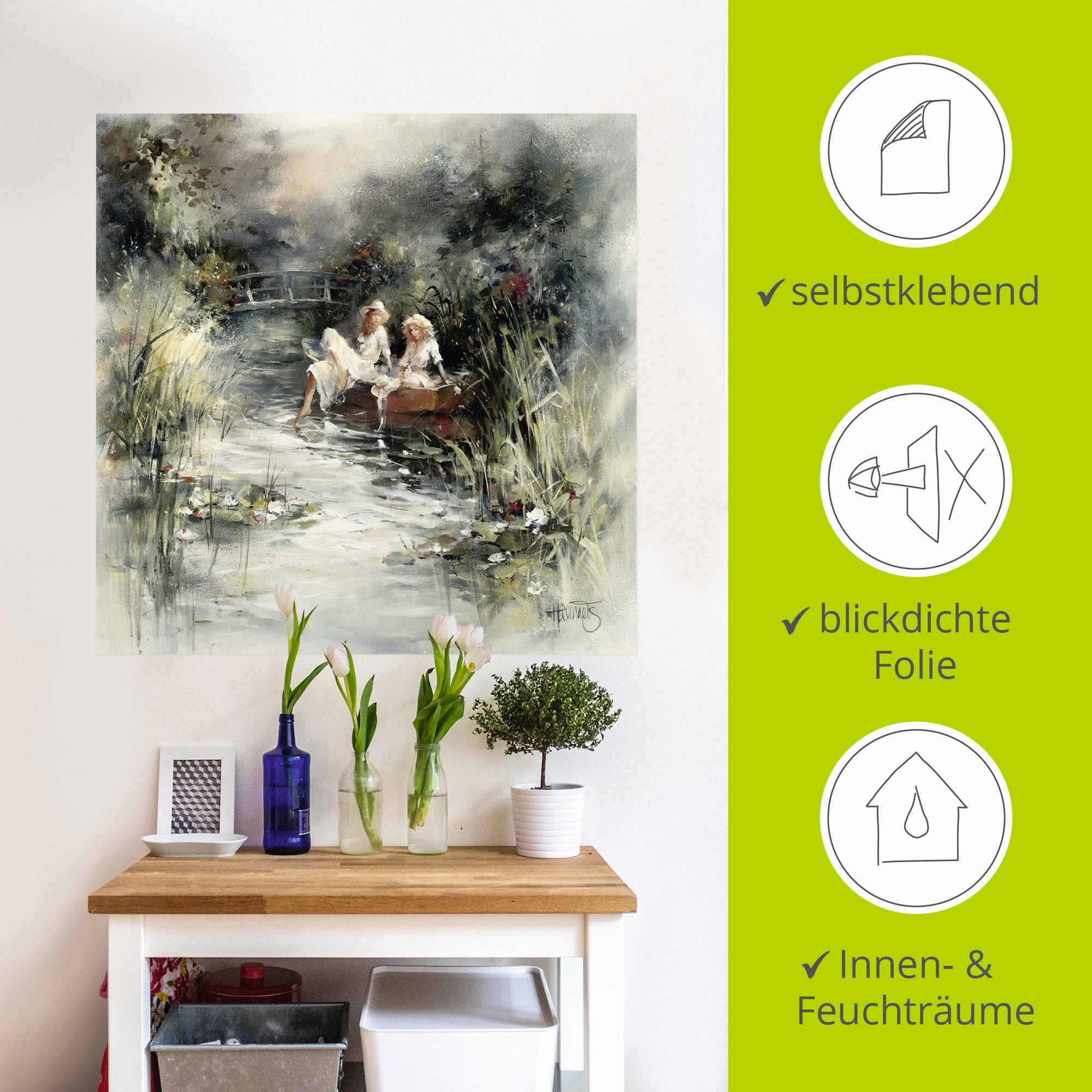 Artland Wandbild »Frühlingsschein«, Frau, (1 St.), als Leinwandbild, Poster, Wandaufkleber in verschied. Größen