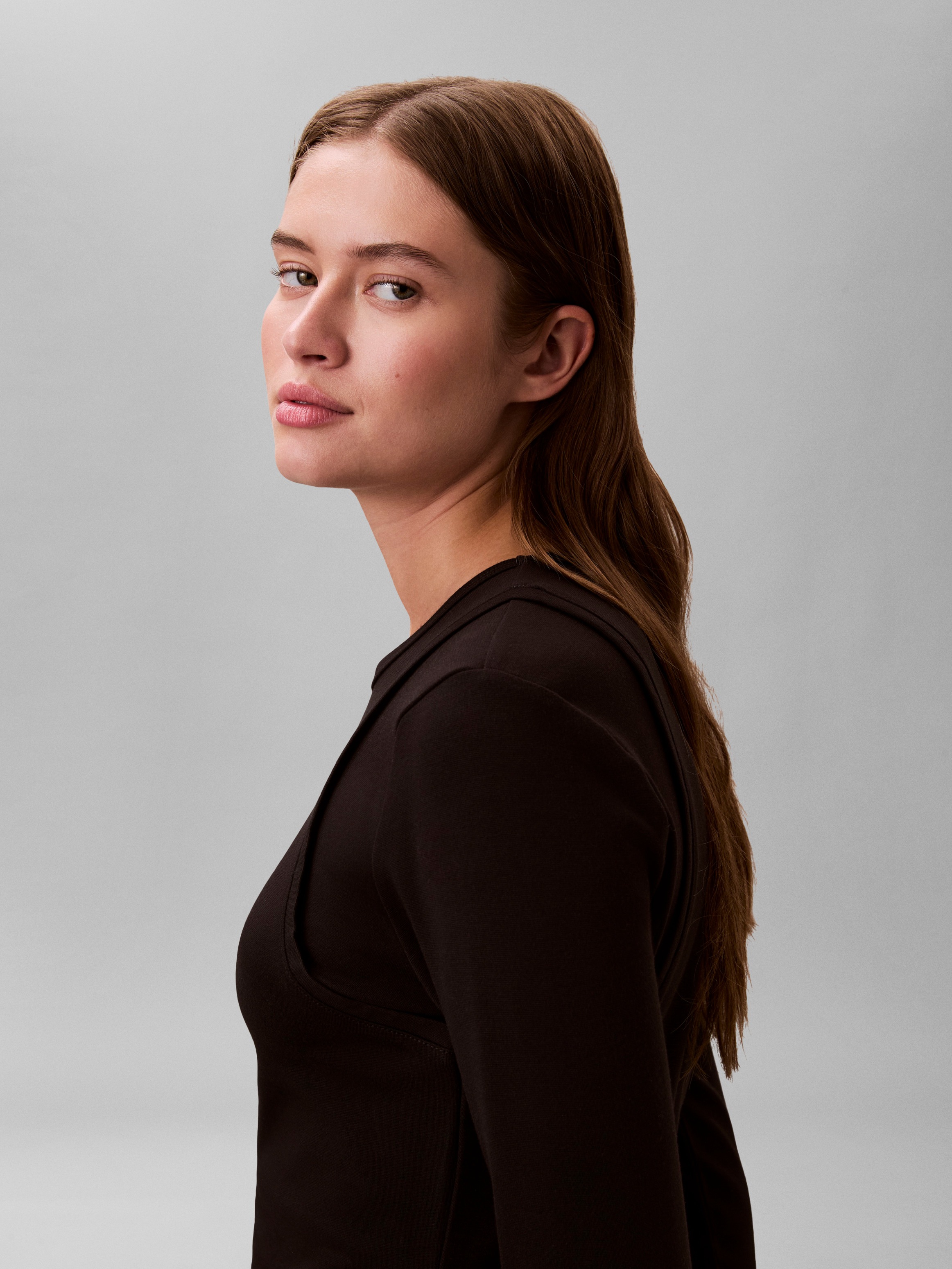 Thumbnail - Calvin Klein Jeans Minikleid Ohne Tasche Körpernahe Passform mit Rundhalsausschnitt