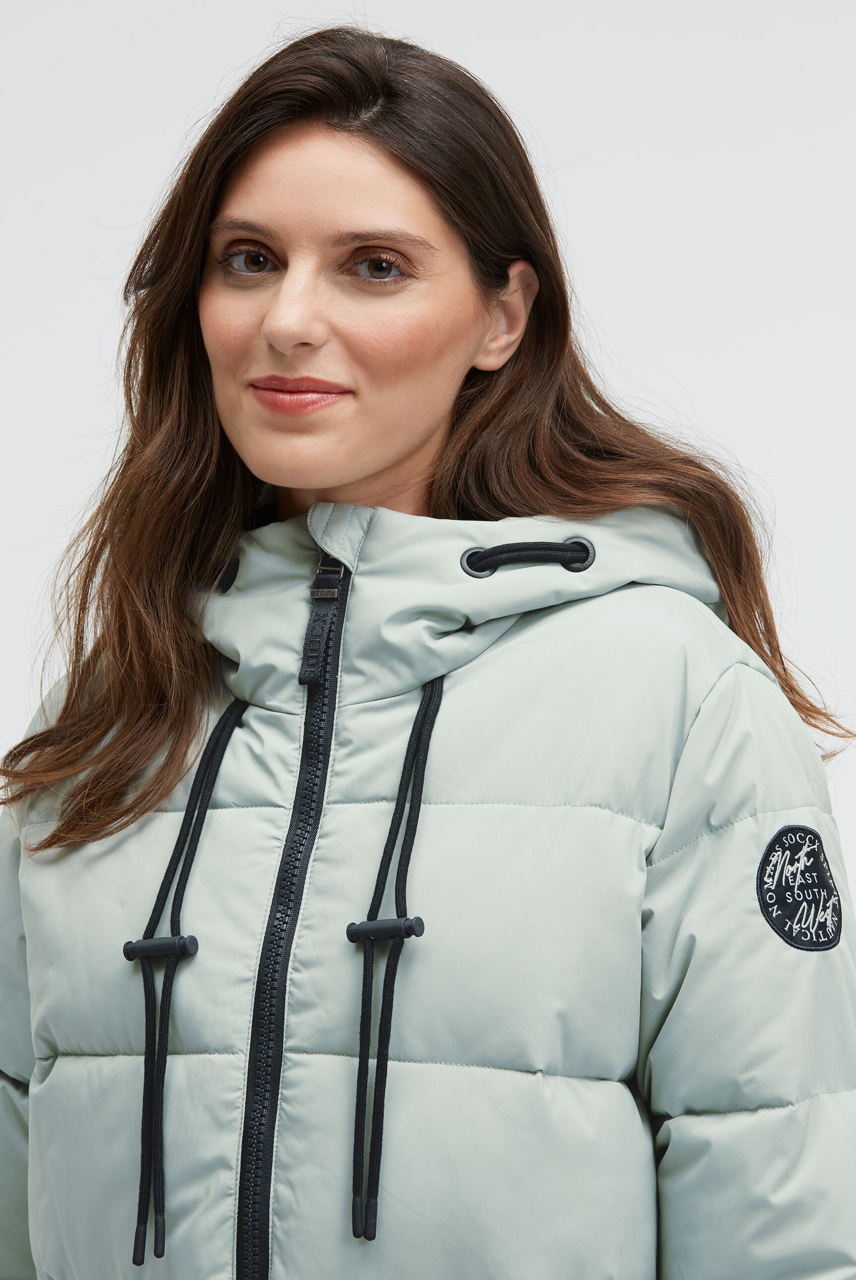 SOCCX Parka mit Kapuze mit Zwei-Wege-Reißverschluss