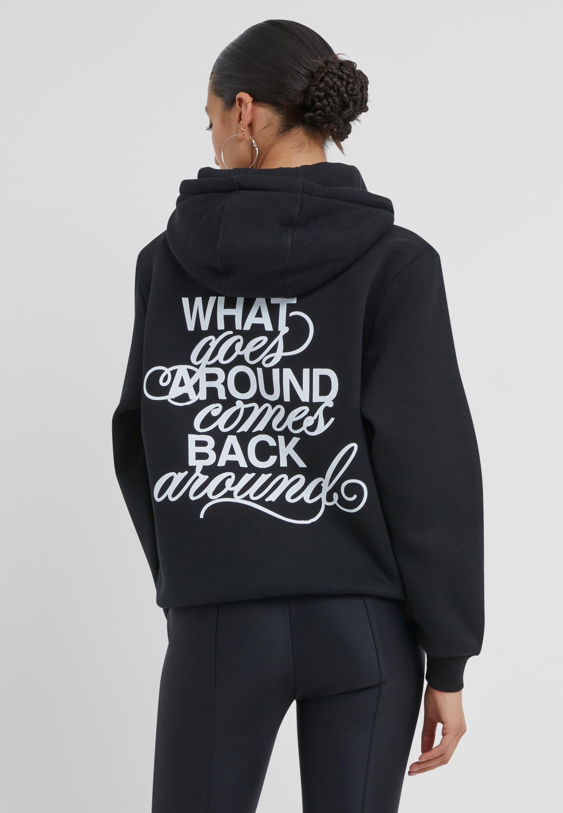 Miss Tee Kapuzenpullover »Miss Tee Back Around Ladies Fluffy Hoody«, (1 tlg.)