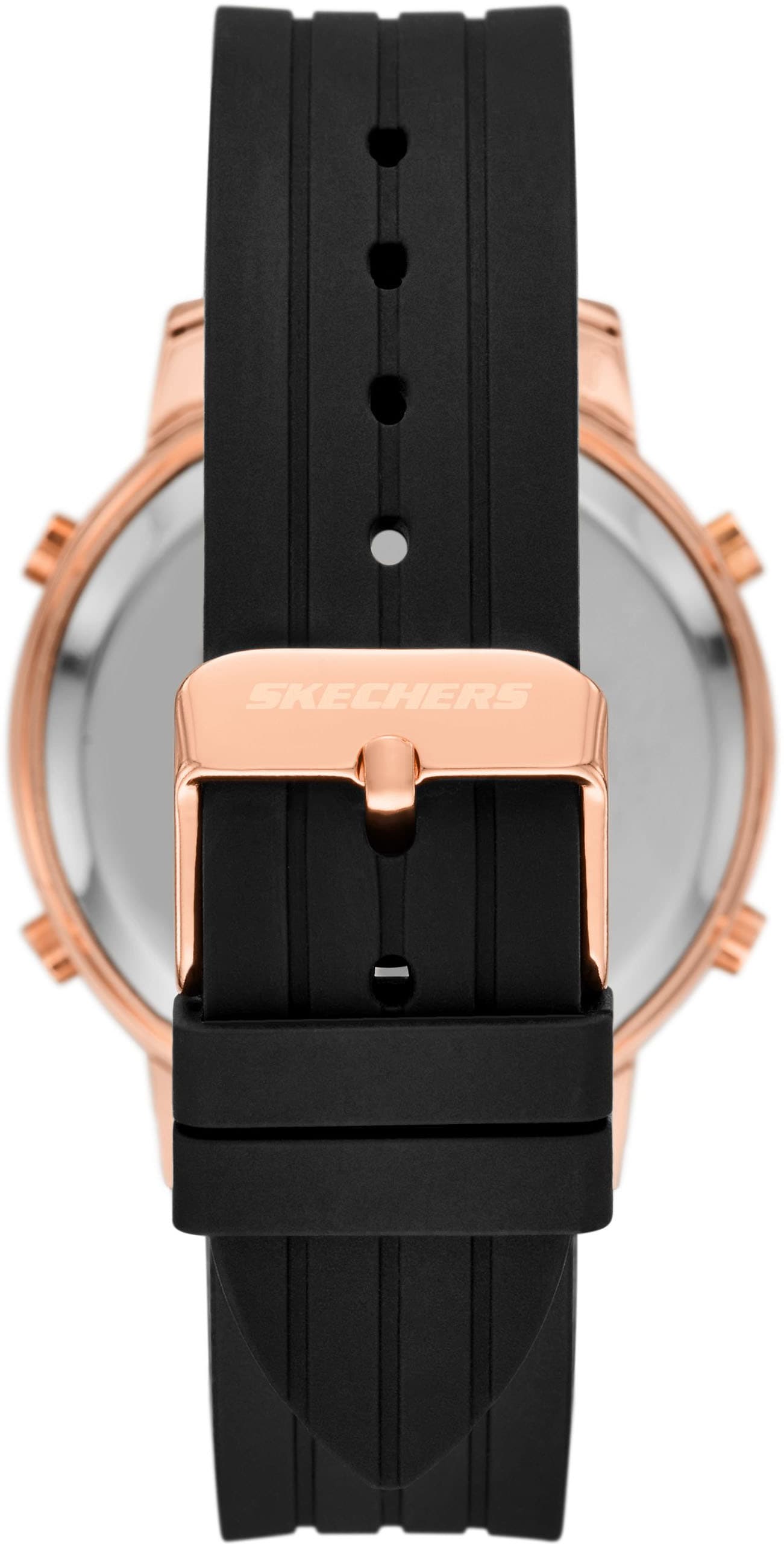 Skechers Chronograph »WESTPORT«, Quarzuhr, Armbanduhr, Damenuhr, Herrenuhr, Silikonarmband, digital