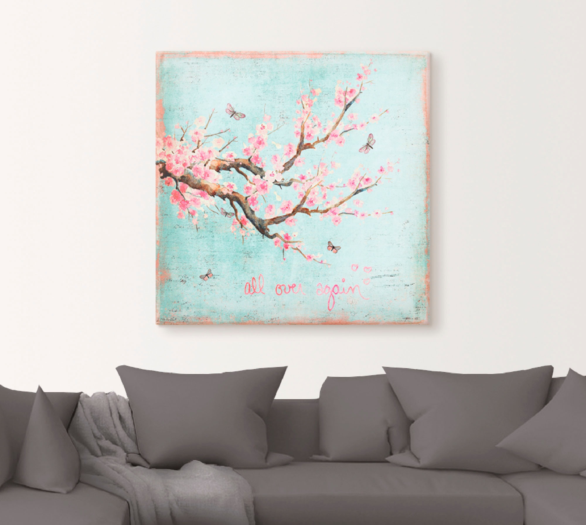 Artland Leinwandbild "Er ist wieder da", Blumen, (1 St.), auf Keilrahmen ge günstig online kaufen