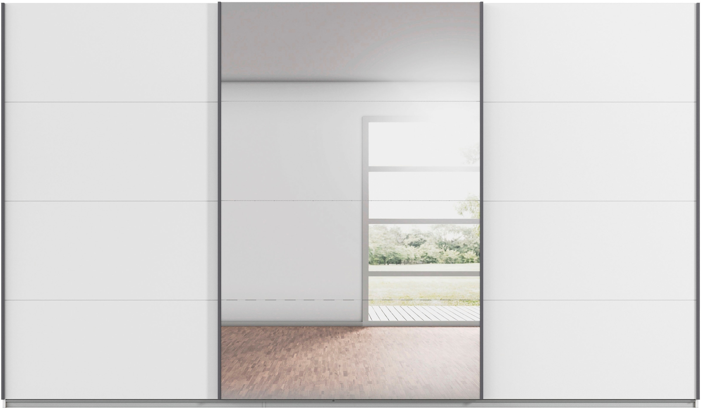 rauch Schwebetürenschrank »Kleiderschrank Schrank OTTO´S CHOICE Garderobe AGORDO«, (in zwei Griff-Farben), Top Innenausstattung, in 4 Breiten und 2 Höhen MADE IN GERMANY
