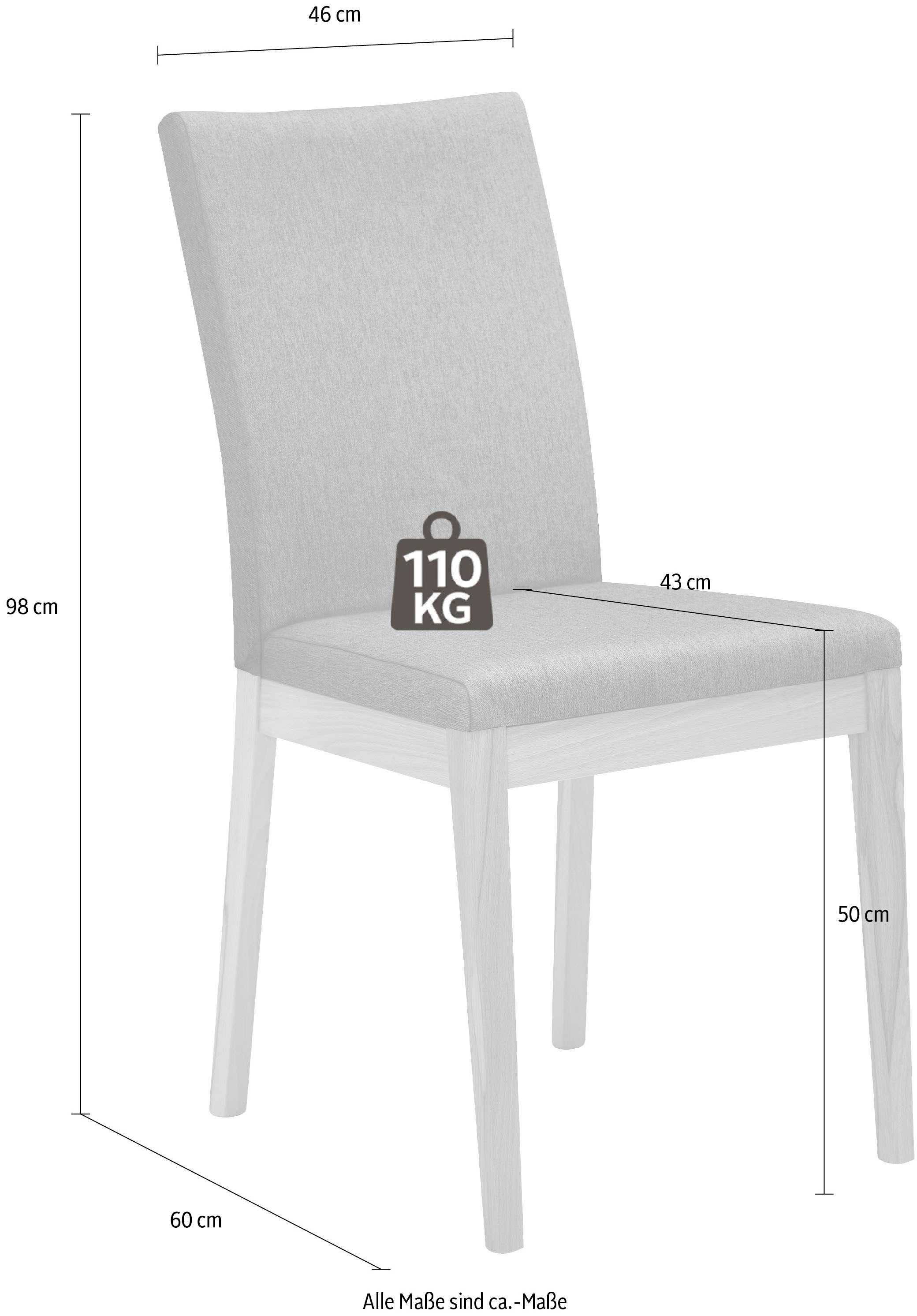 massivline&more Stuhl "Roberto" (Set) 2 Stk. Polyester Gestell aus Massivho günstig online kaufen