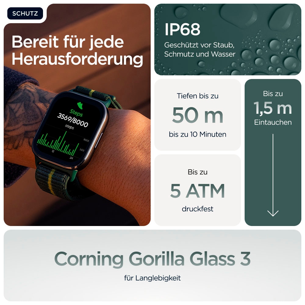 Motorola Smartwatch »moto Watch FIT«, (/ 1,9 Zoll), RTOS, 0,25 GB,)