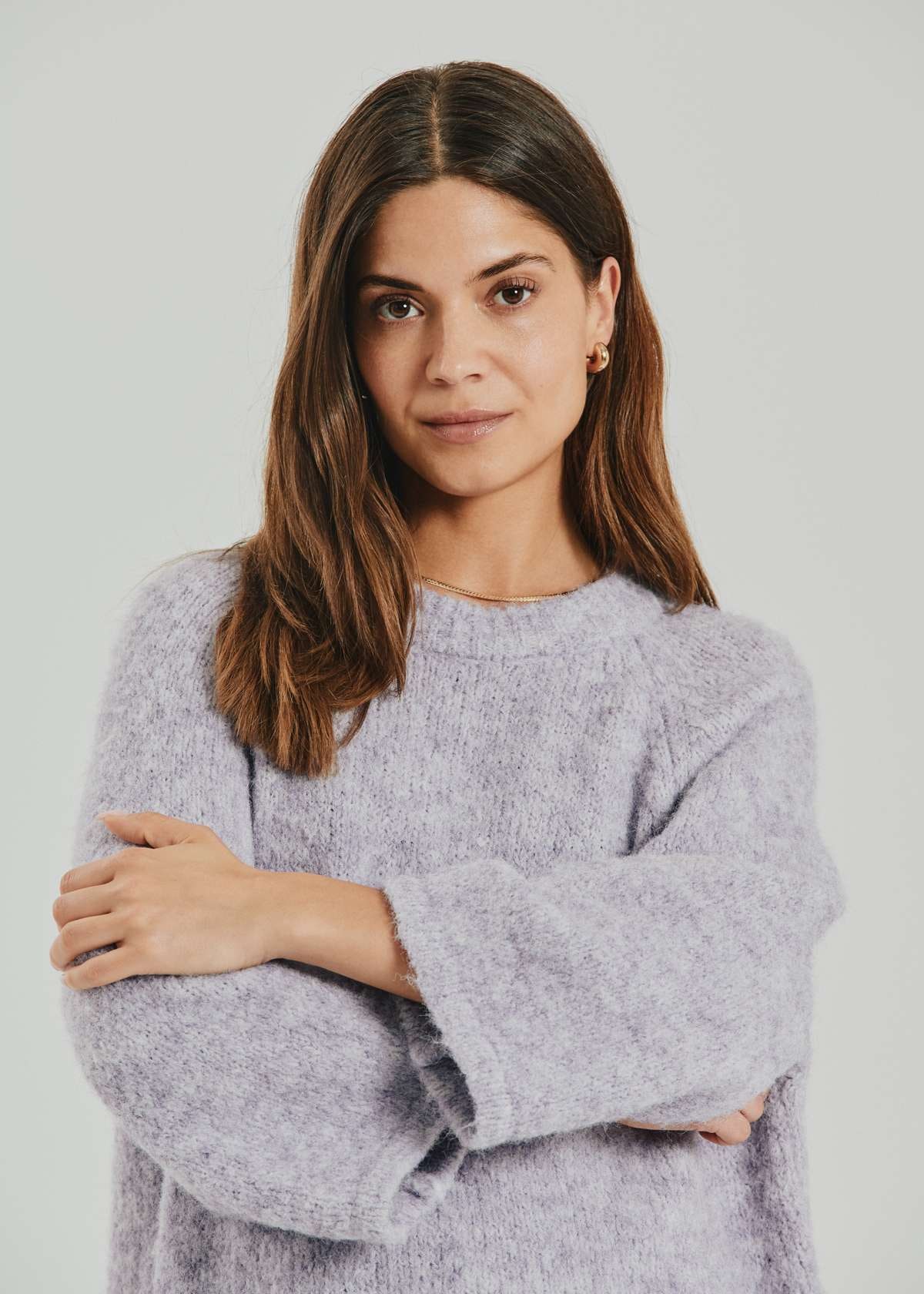 FREEQUENT Strickpullover "LULU" 3/4-Arm mit Wolle und Stretch