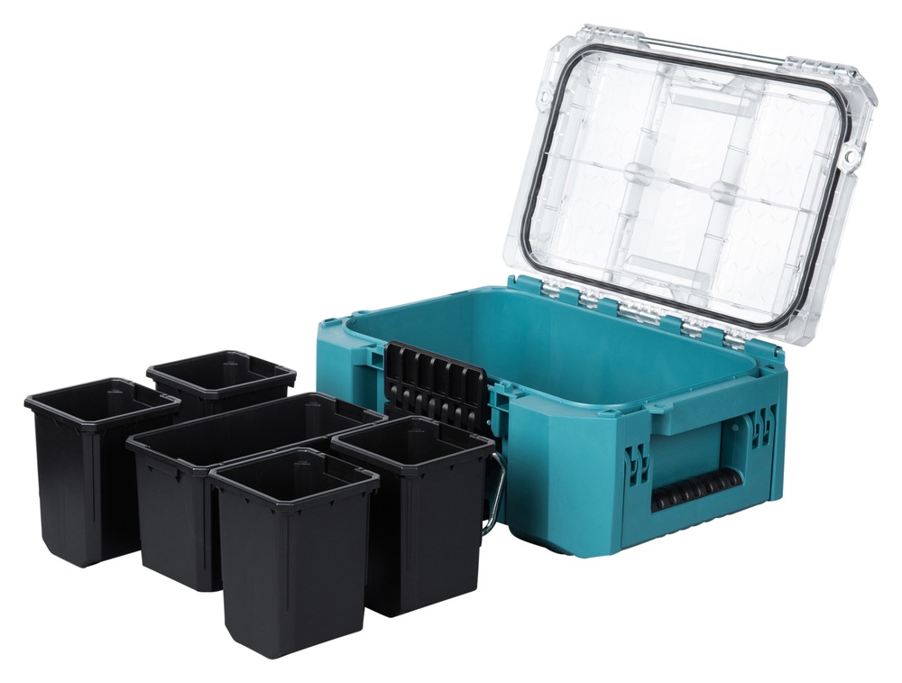 Makita Werkzeugbox »MAKTRAK Organizer kompakt »P-91067« 5 Organizer-Behälter, 8,55L« Effizientes Be- und Entladen mit dem MAKTRAK Koffer Sortiment