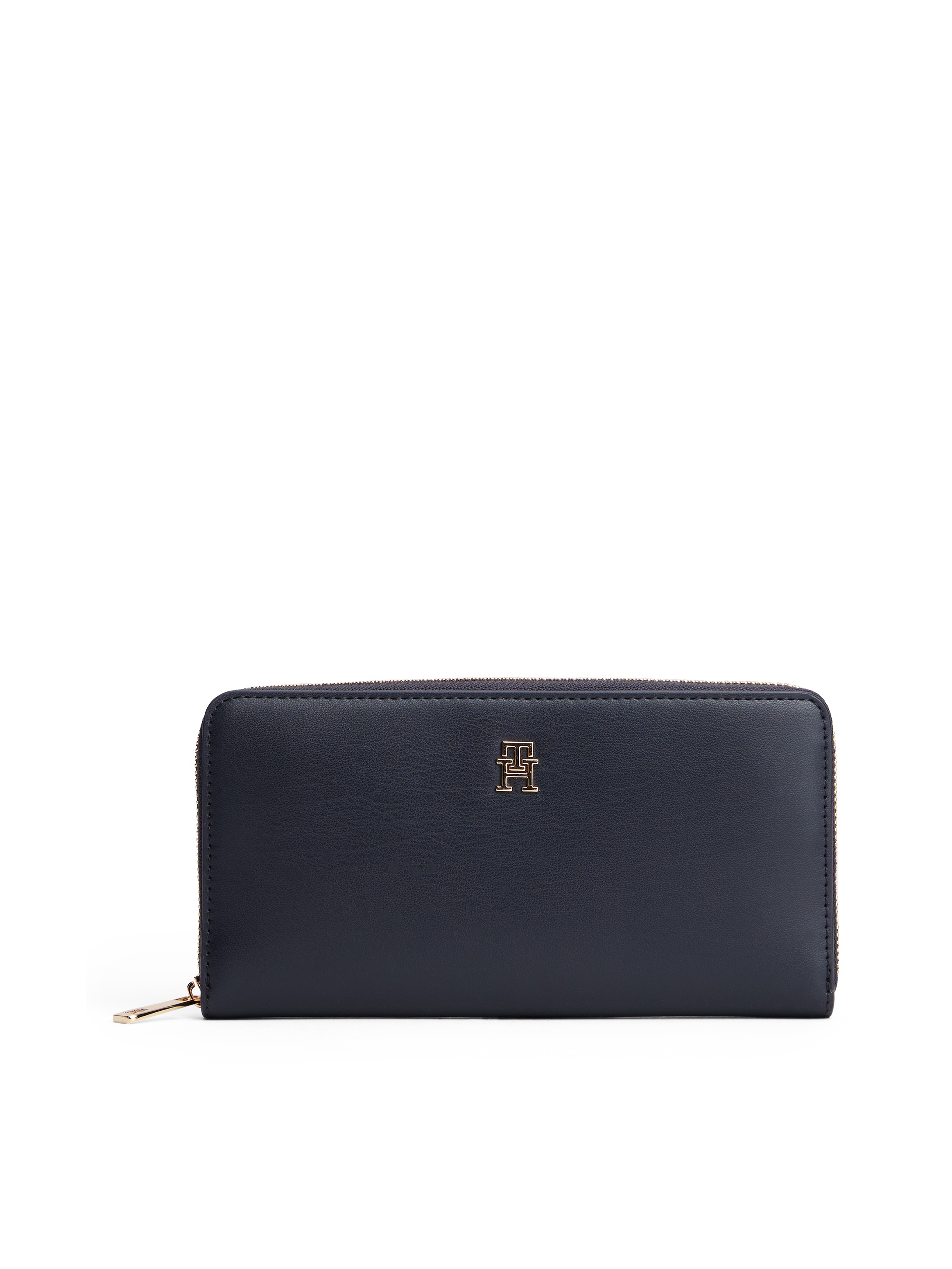 Tommy Hilfiger Geldbörse "TH ICON LRG ZA", Damen Geldbeutel, Portemonnaie mit edlem TH-Logoelement