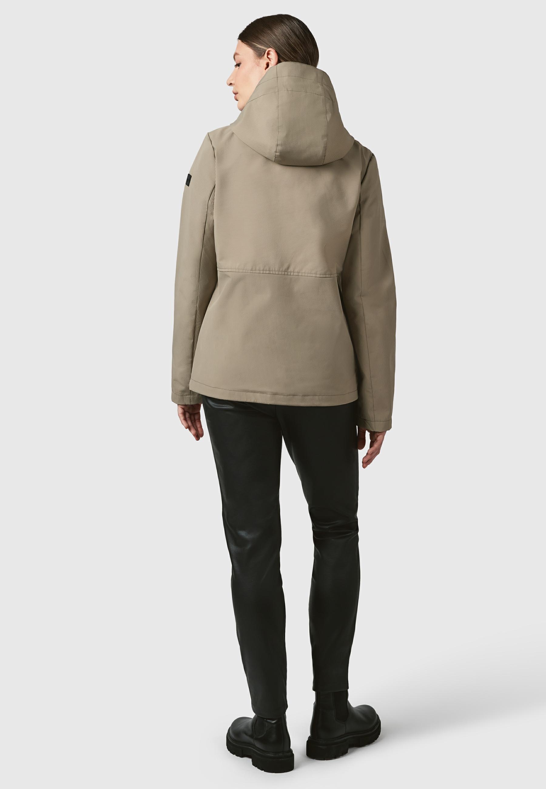Ragwear Outdoorjacke »Sunniva B«, mit Kapuze, Übergangsjacke wasserdicht mit feiner Rillenstruktur