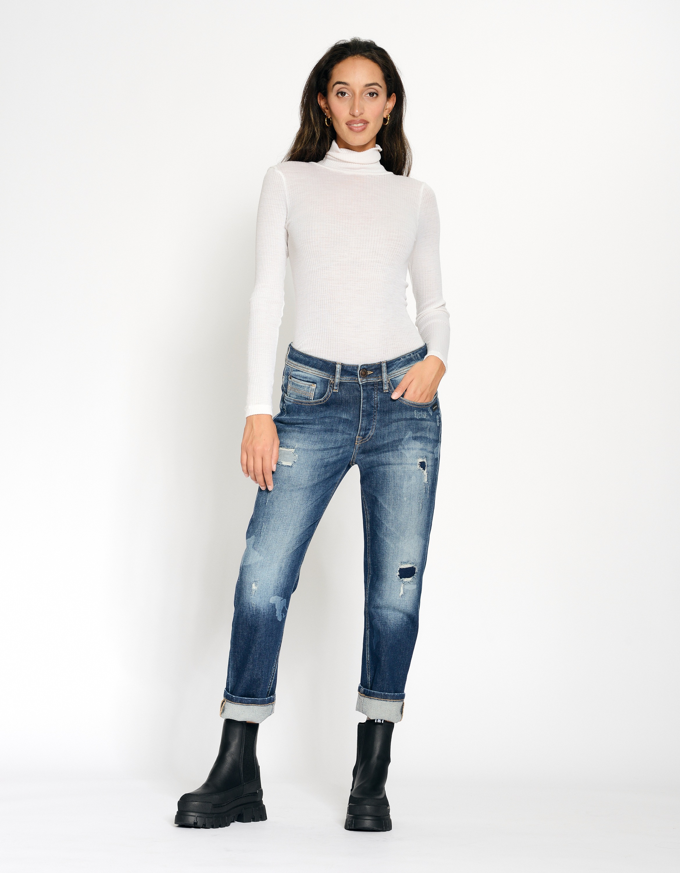 GANG Boyfriend-Jeans "GANG Jeans Boyfriend 94NICA CROPPED" günstig online kaufen