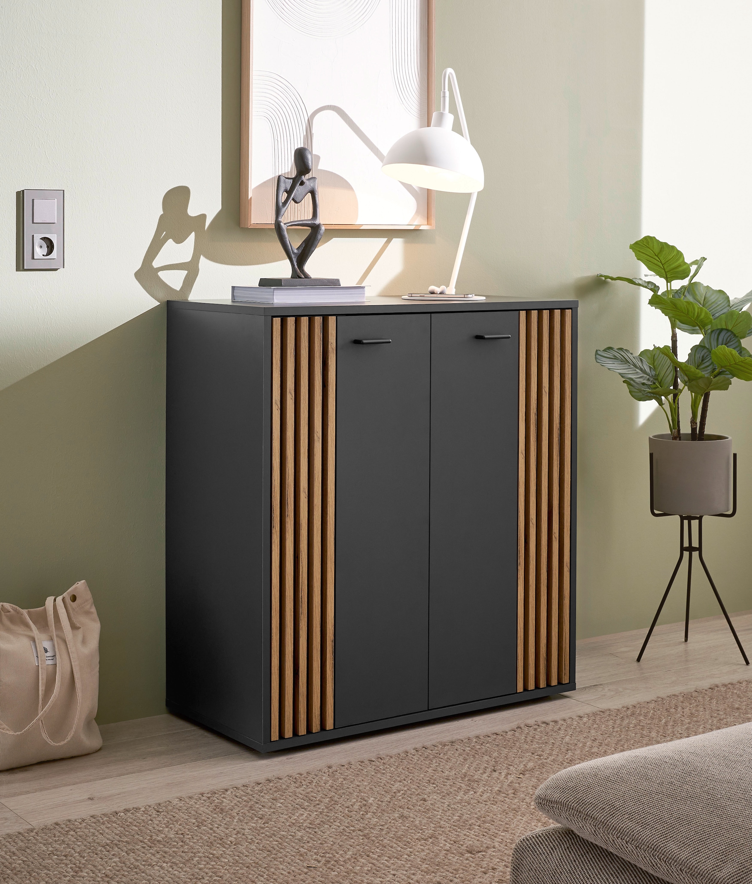 HBZ Sideboard »Dublin Kommode, BxHxT 80x86x38cm«, (1 St.), Breite 80cm, Softclose, Metallgriffe
