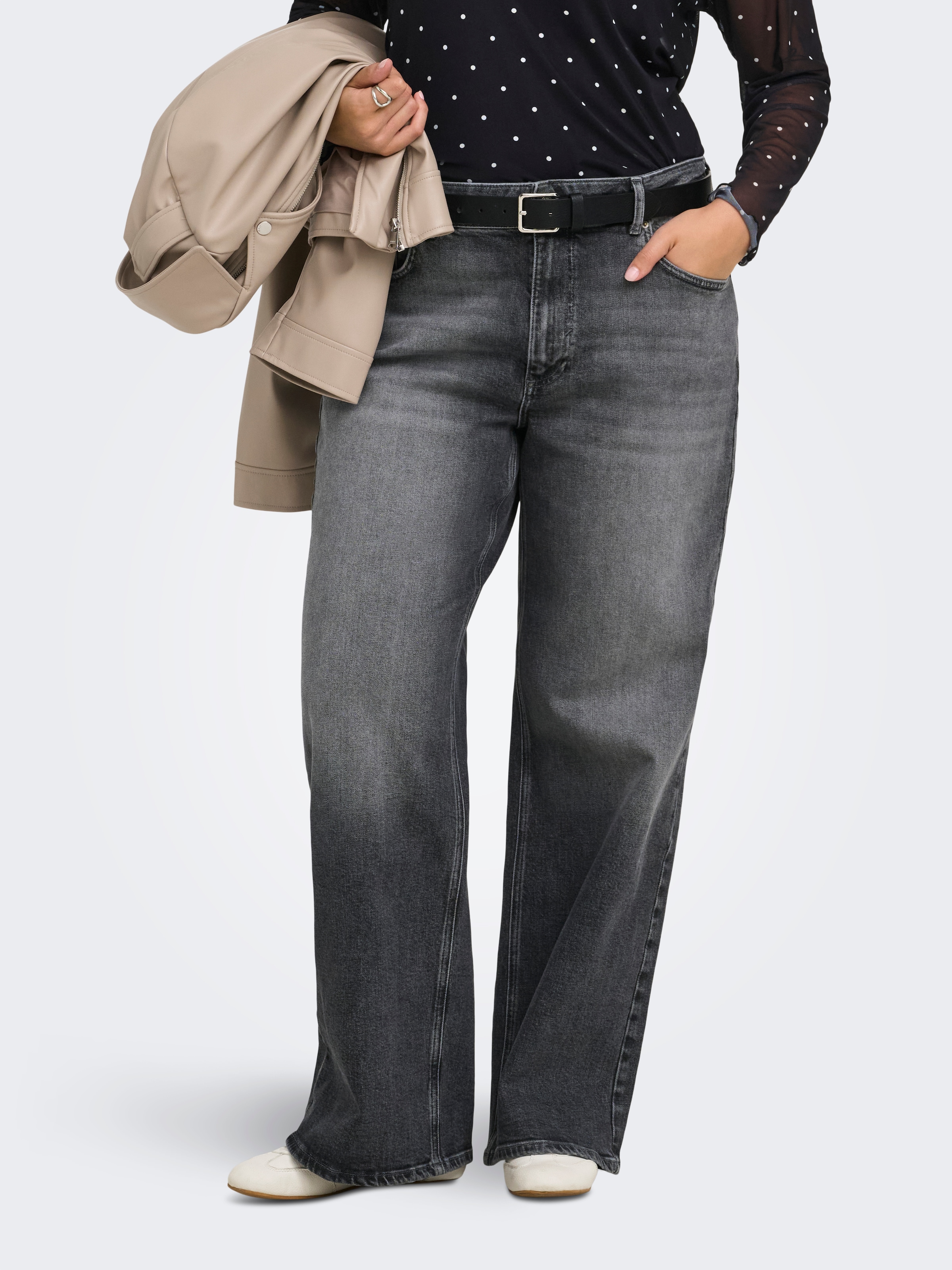 ONLY CARMAKOMA High-waist-Jeans »CARJUICY HW WIDE REA957 DNM NOOS« Baumwollmischung, High Waist