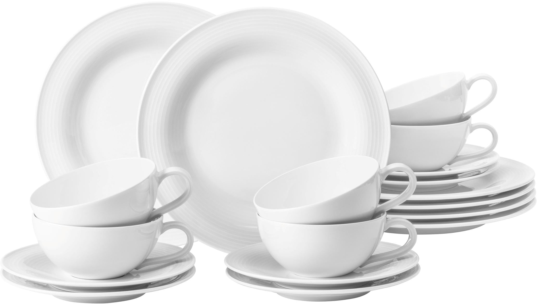 Restposten Seltmann Weiden Teeservice ml, Personen für Rillendekor, Beat«, 6 tlg.), BAUR Teile, (Set, 400 | 18 18 »Geschirr-Set