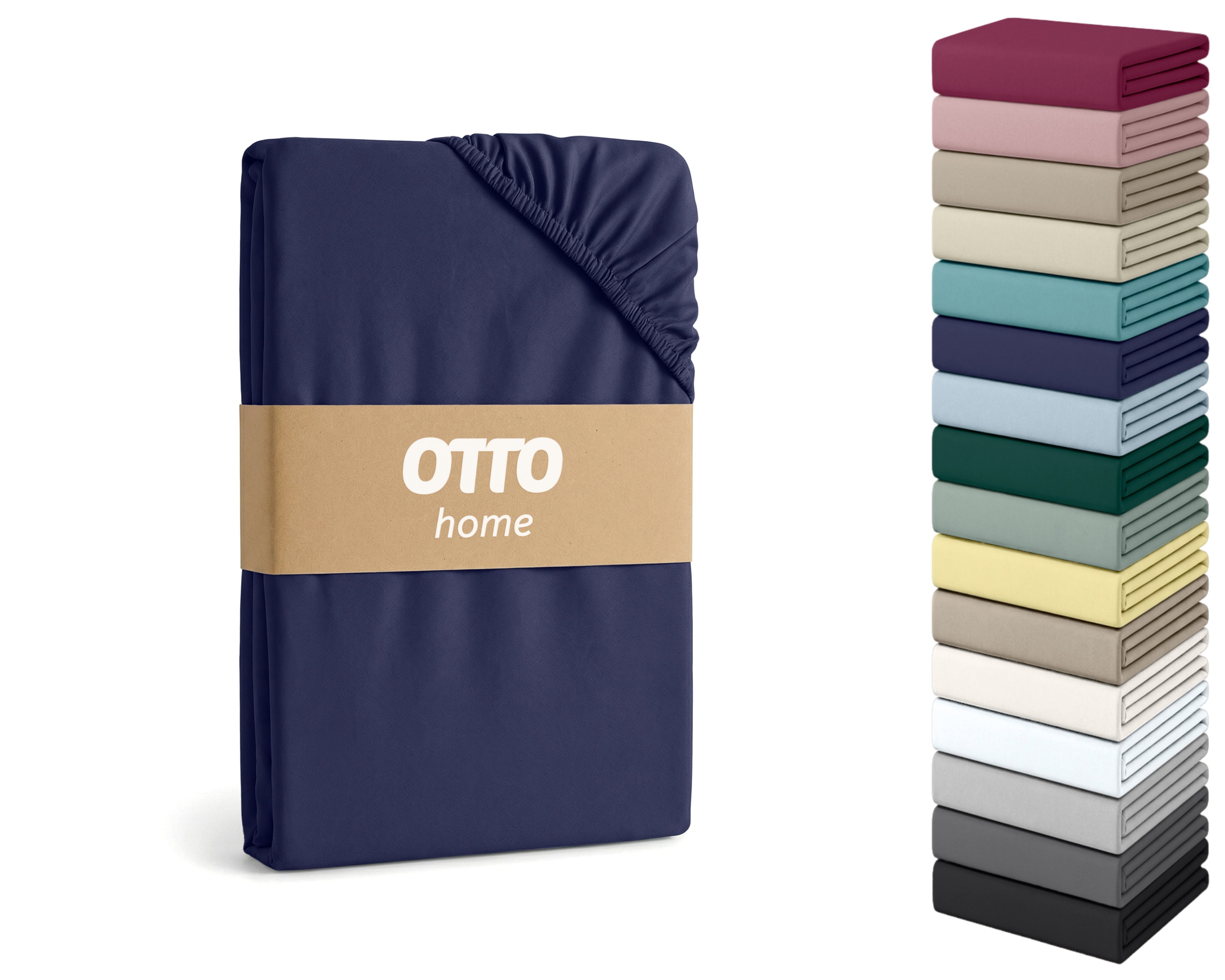 OTTO home Spannbettlaken "Cremona, Basic & Premium Qualität mit Elasthan" Bettlaken für Matratzen von 20-25 cm Höhe, 96% Baumwolle & 4% Elasthan