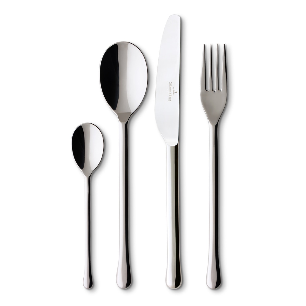 Villeroy & Boch Besteck-Set "Tafelbesteck Udine 144er Set silber" Spülmaschinenfest