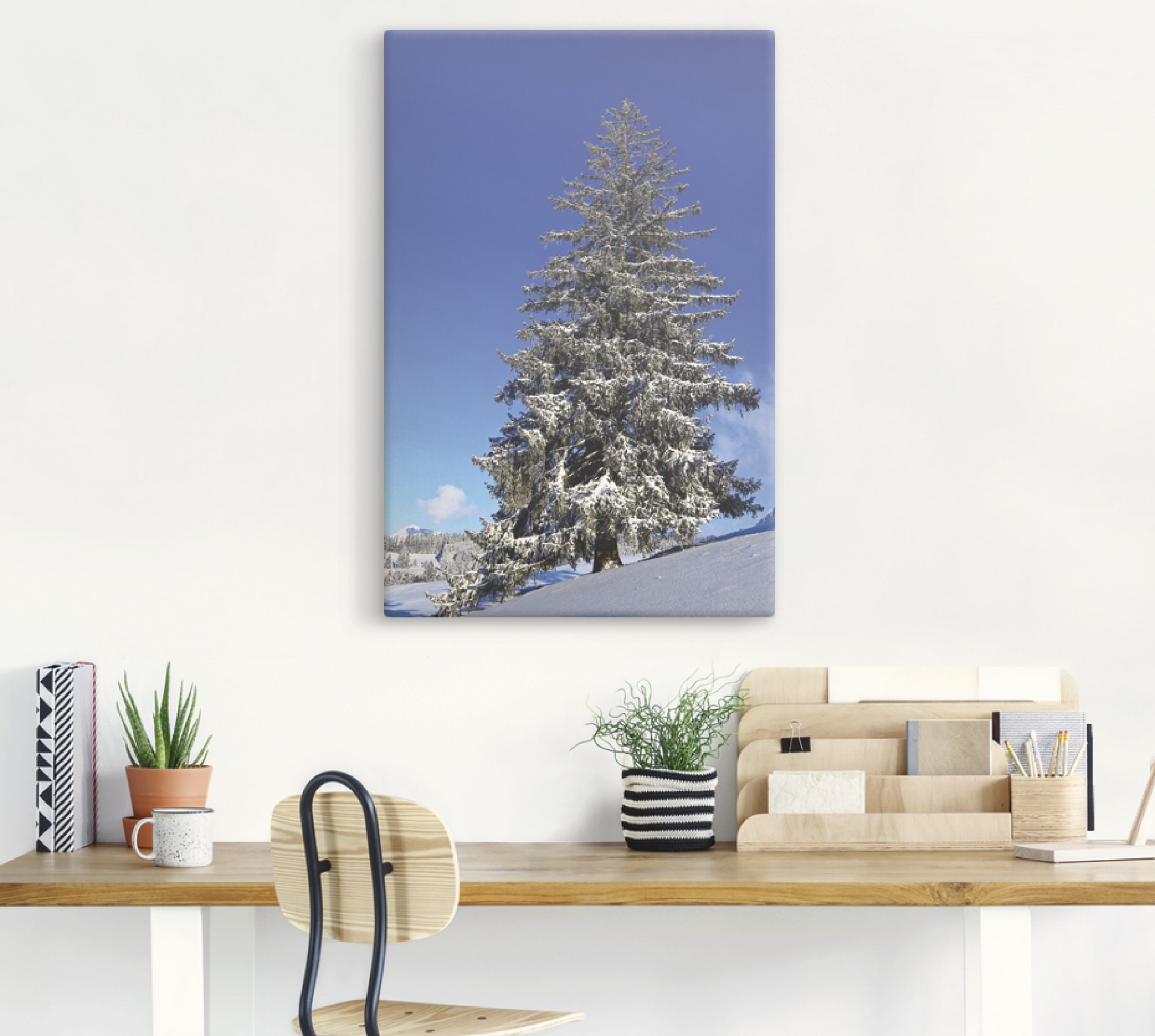 Artland Wandbild »Winterlandschaft im Allgäu«, Bäume, (1 St.), als Alubild, Leinwandbild, Wandaufkleber oder Poster in versch. Größen