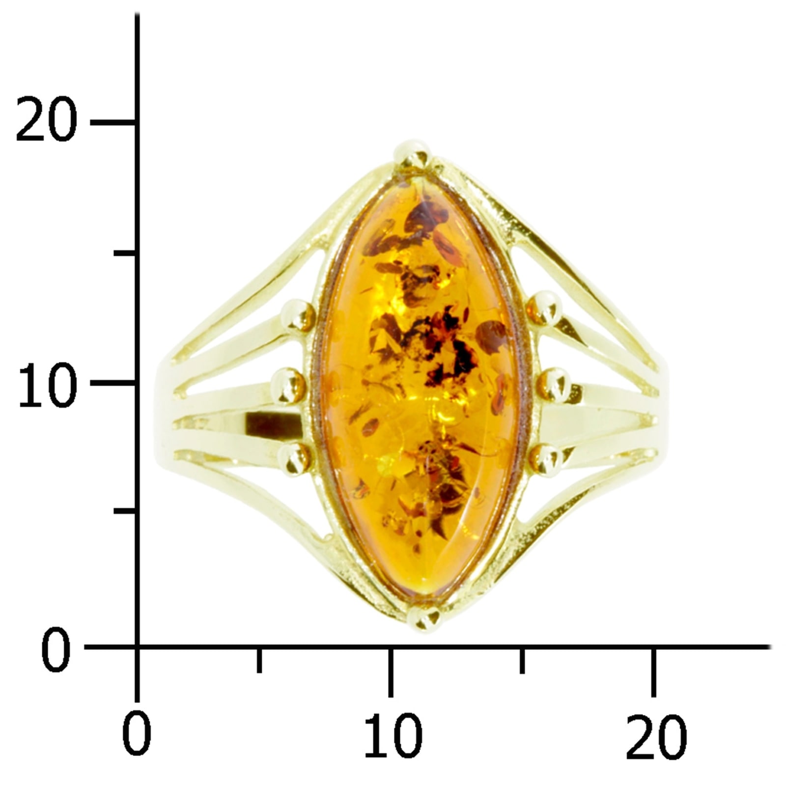 OSTSEE-SCHMUCK Fingerring »- Lisbeth - Gold 333/000 - Bernstein«