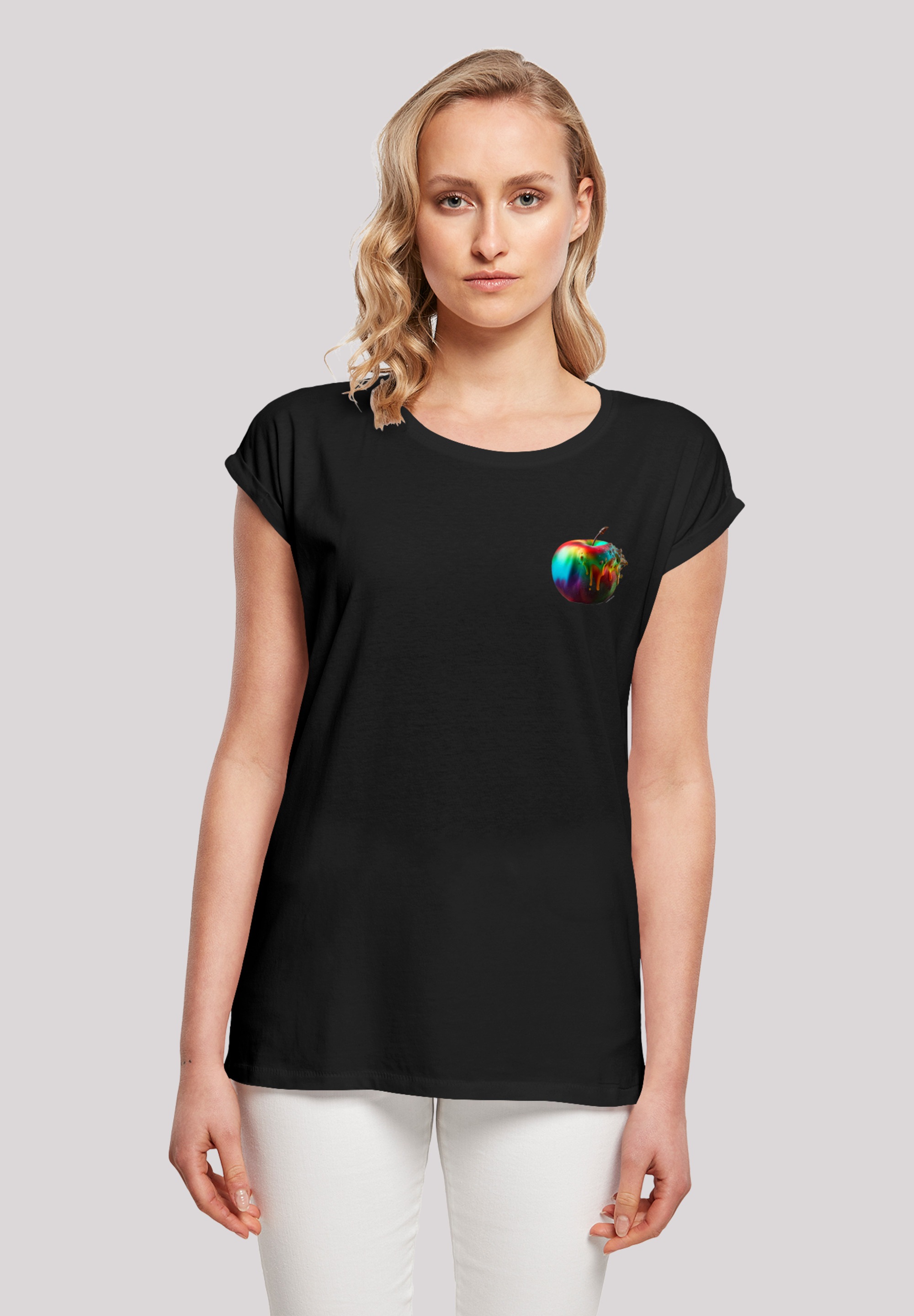 F4NT4STIC T-Shirt "Colorfood Collection - Rainbow Apple", Print