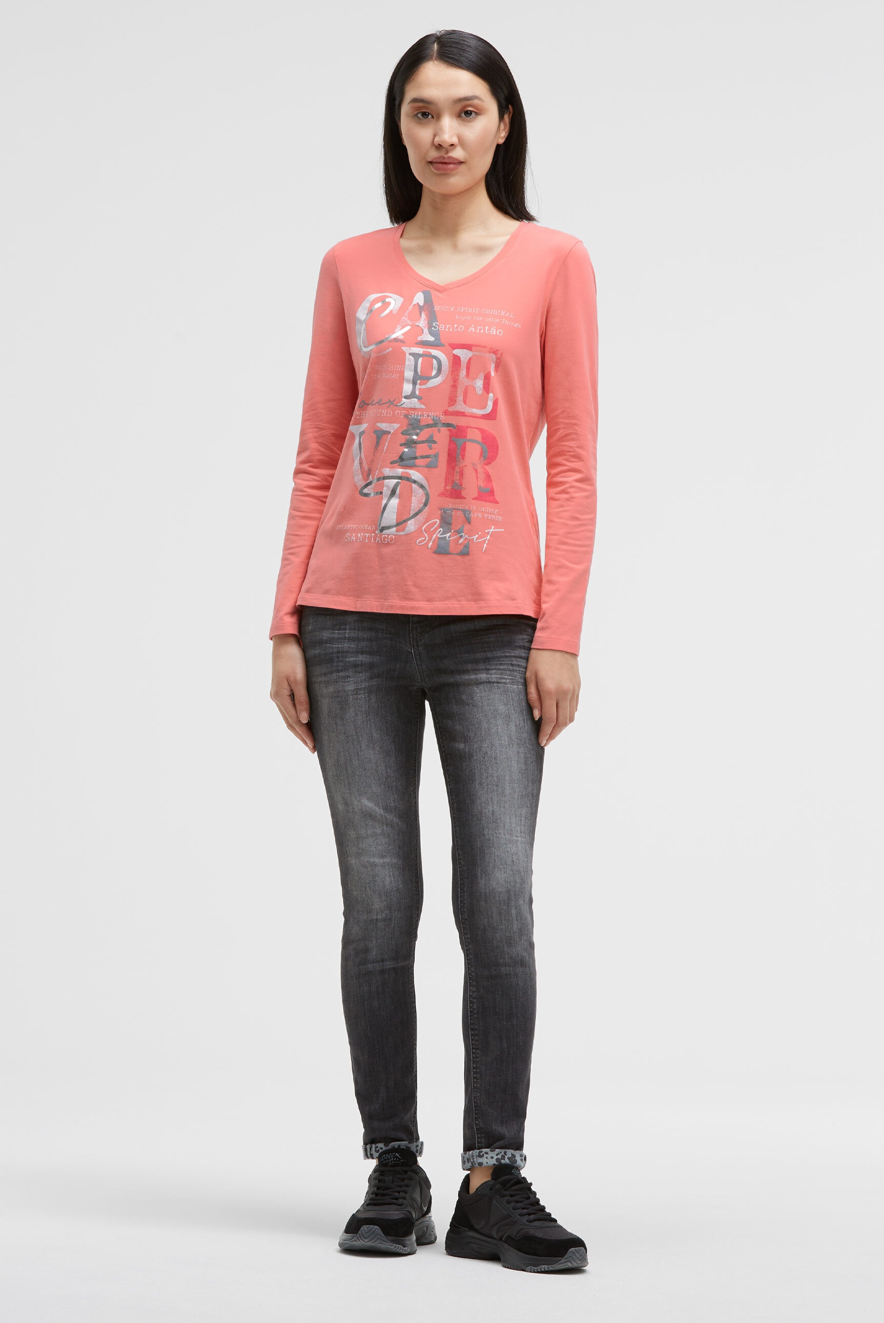 SOCCX V-Shirt mit Baumwolle