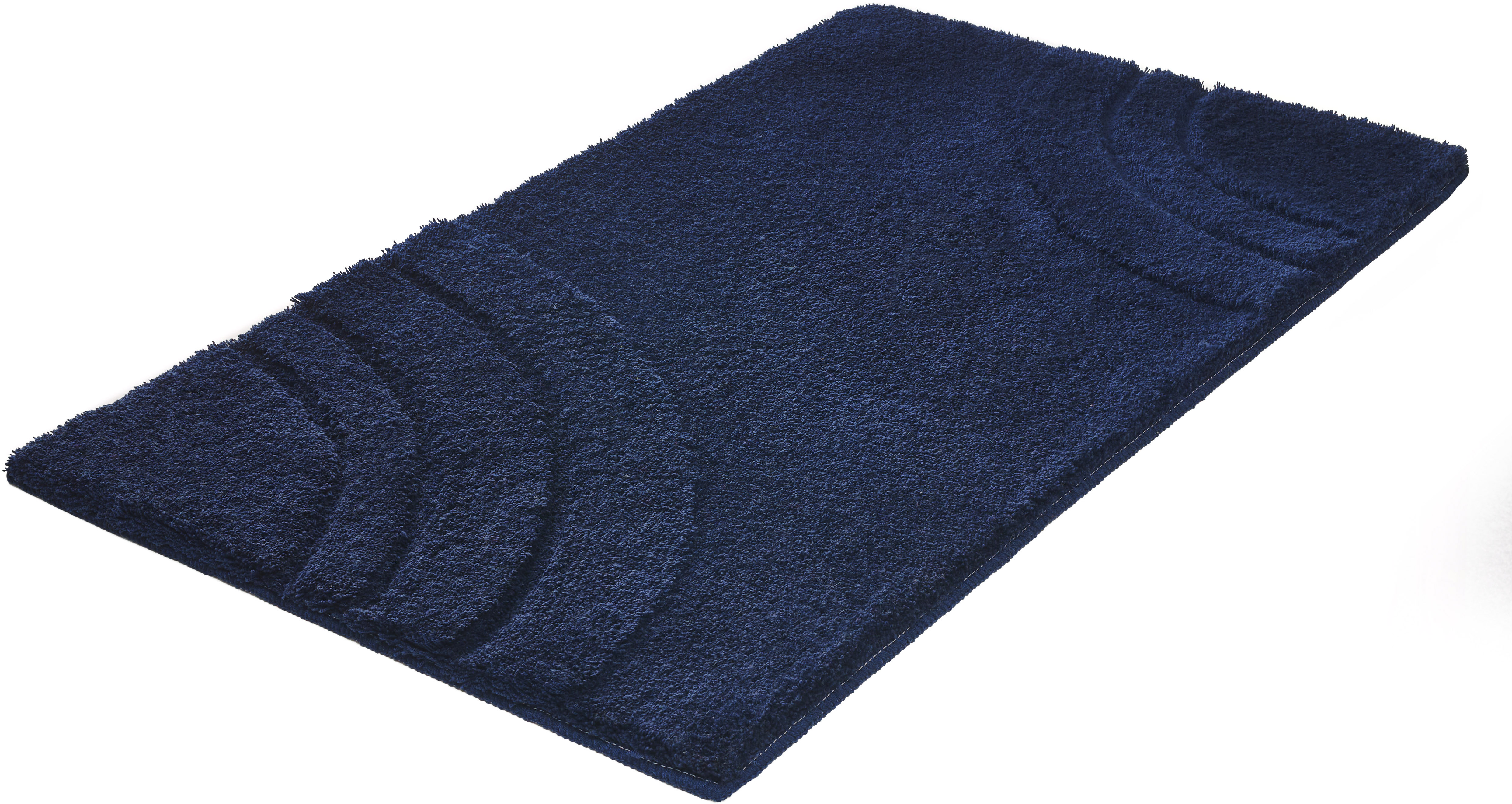 Kleine Wolke ""Saturn", Badvorleger, Badezimmer Teppich" Höhe 25 mm rutschhemmend beschichtet fußbodenheizungsgeeignet Badteppich, Uni Farben, modernes Design, Hoch-Tief Effekt
