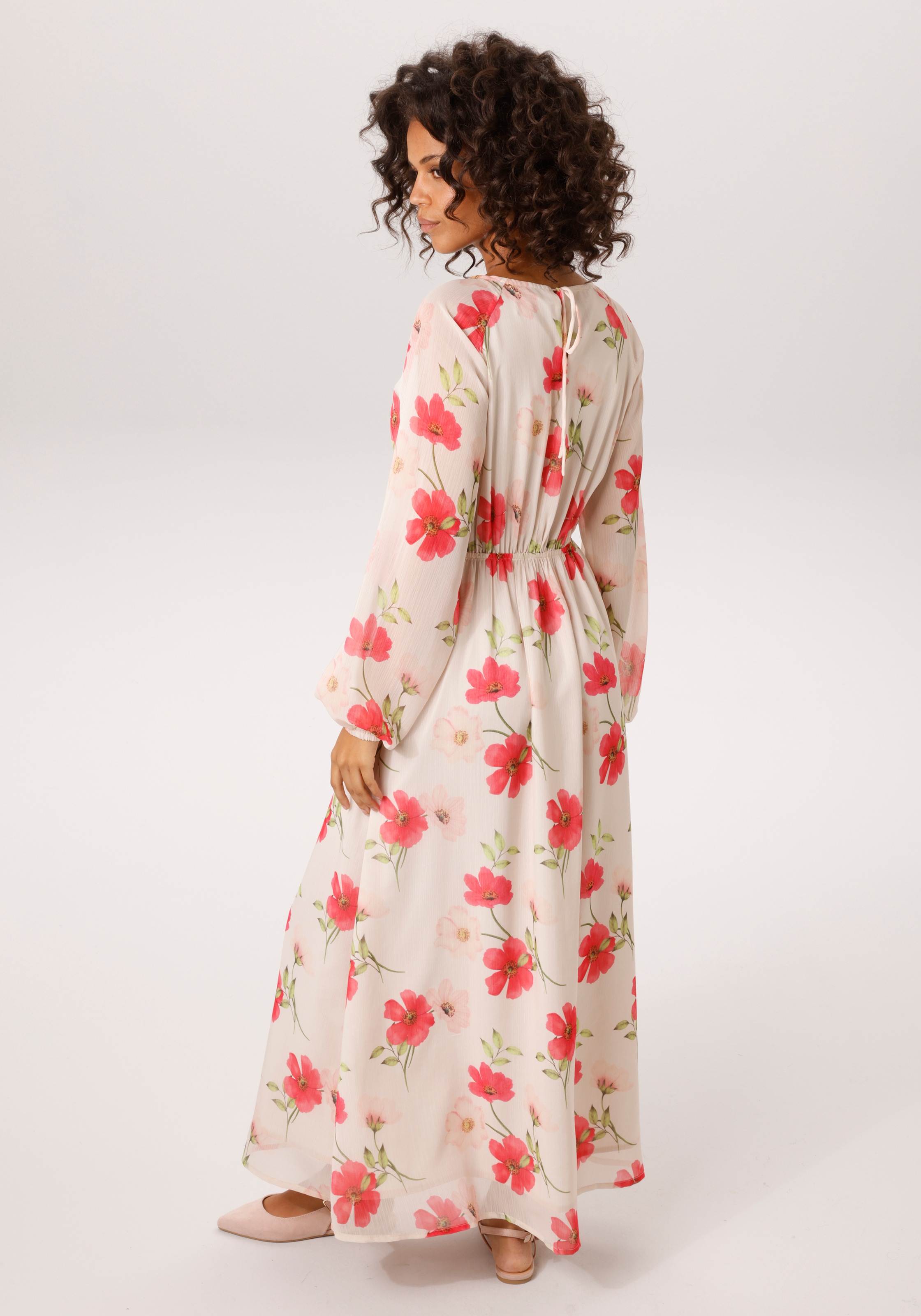 Aniston CASUAL Maxikleid mit farbharmonischen Blumen bedruckt - NEUE KOLLEK günstig online kaufen