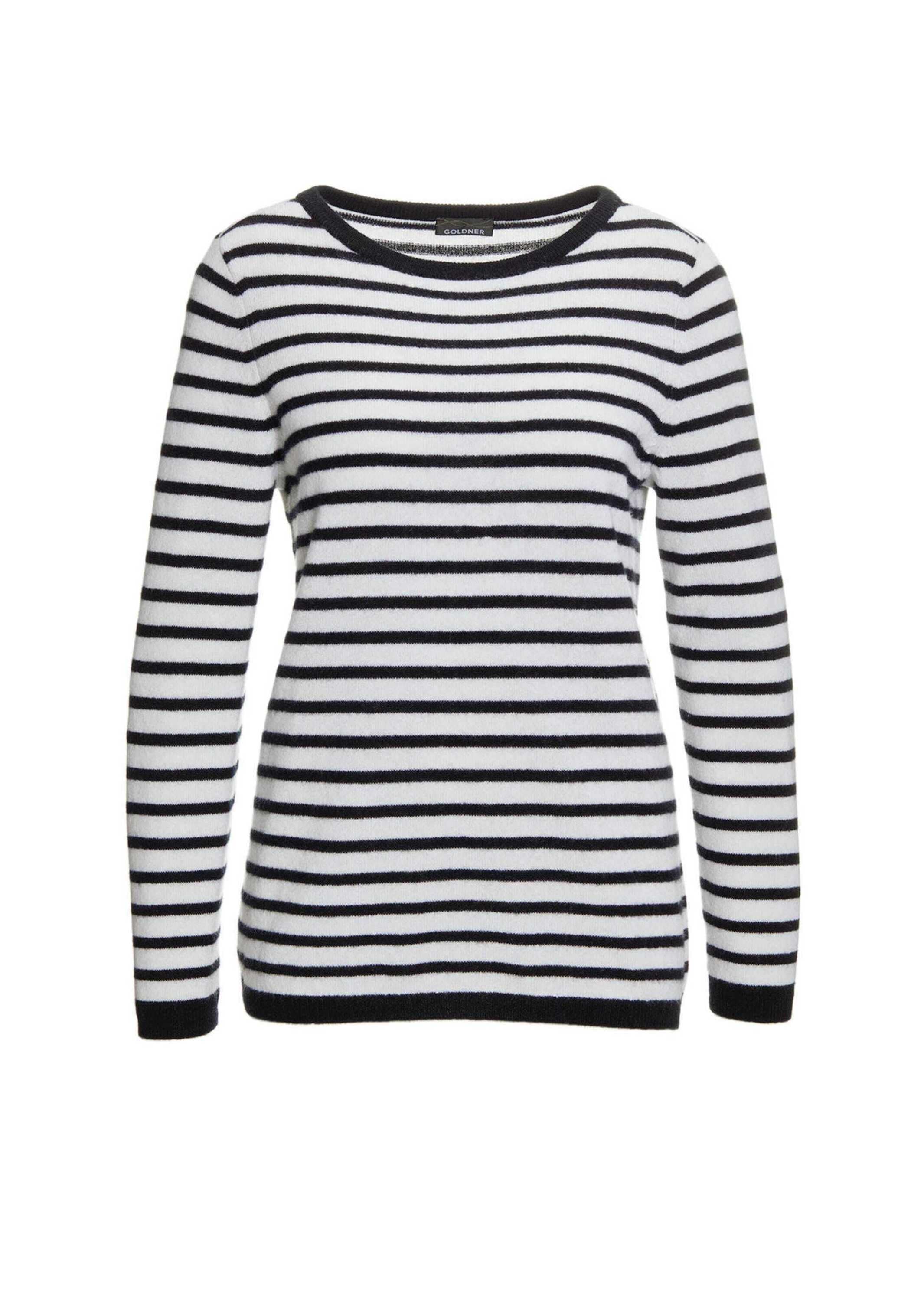 GOLDNER Strickpullover "Kurzgröße Feinstrickshirt mit U-Boot-Ausschnitt" ke günstig online kaufen