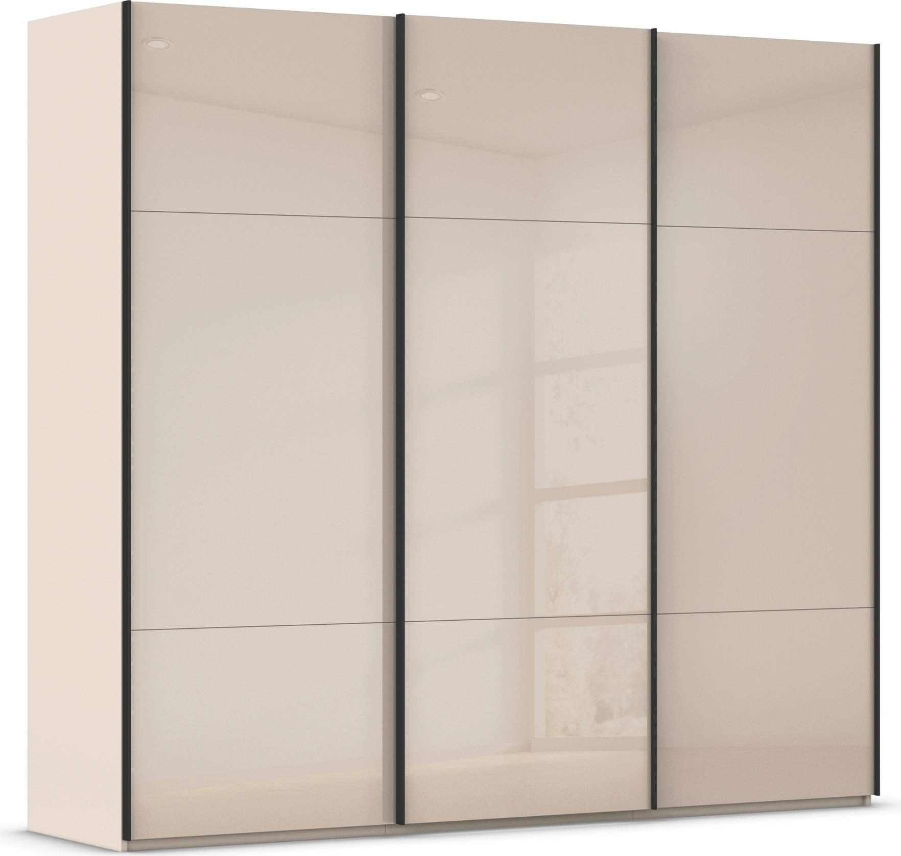 rauch Schwebetürenschrank "Kleiderschrank Schrank Garderobe Schlafzimmerschrank CONTIDO" 3 verschiedene Ausstattungen BASIC/CLASSIC/PREMIUM, aus hochwertigem Material in 6 Breiten 2 Griff-Farben MADE IN GERMANY