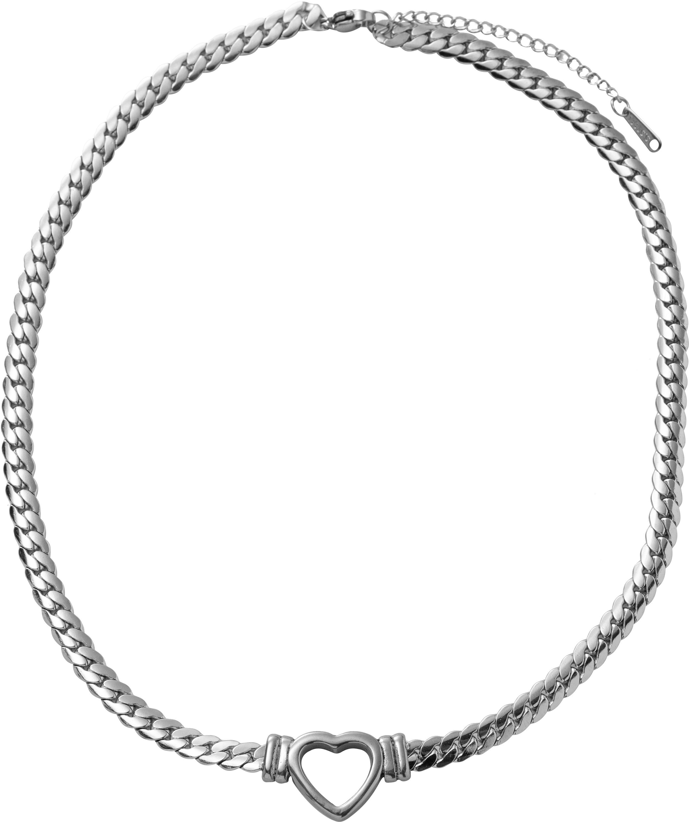 Firetti Kette mit Anhänger »Schmuck Geschenk Edelstahl Halsschmuck Halskette Panzerkette Herz«, Made in Germany