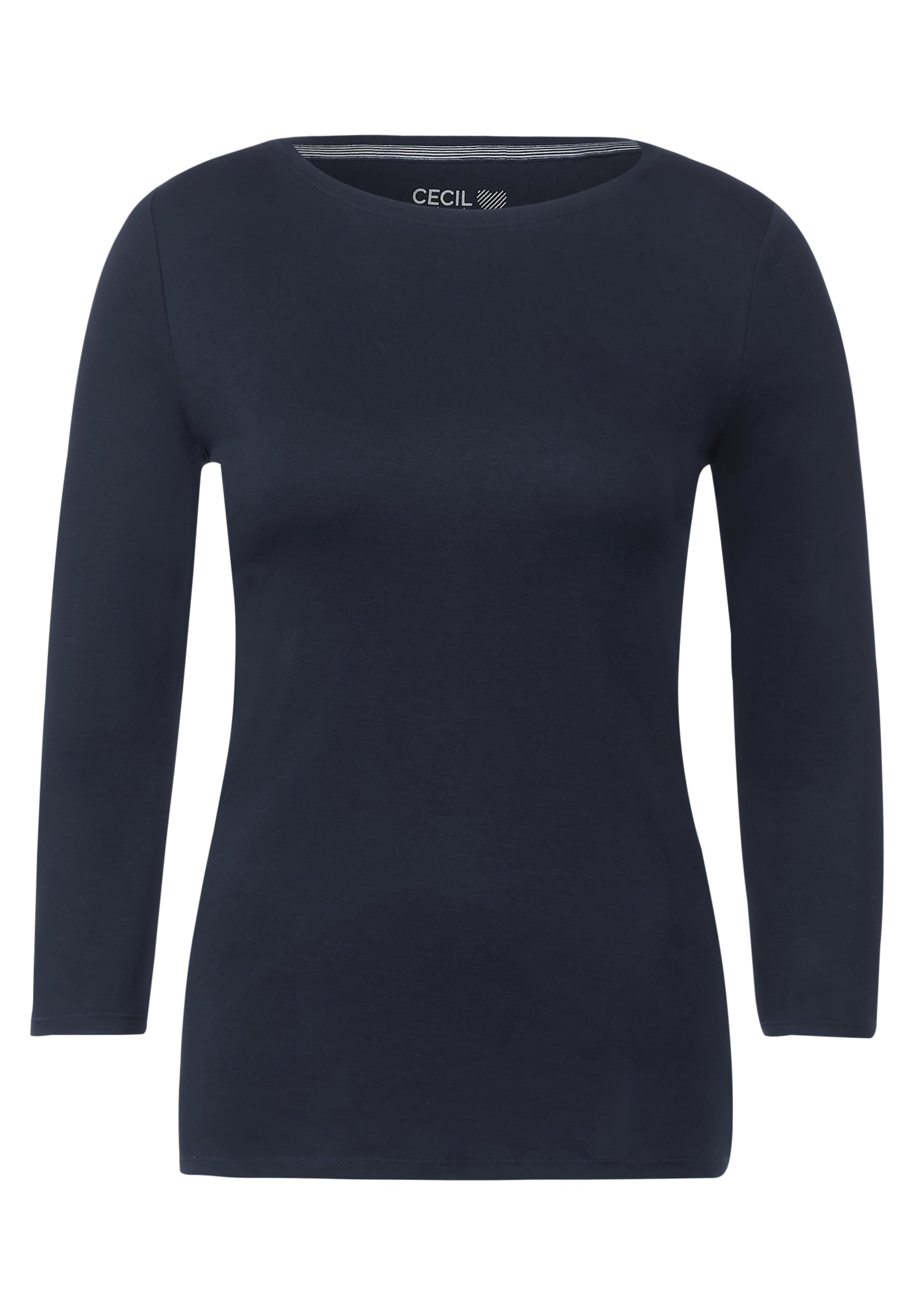 Cecil 3/4-Arm-Shirt, mit U-Boot-Ausschnitt