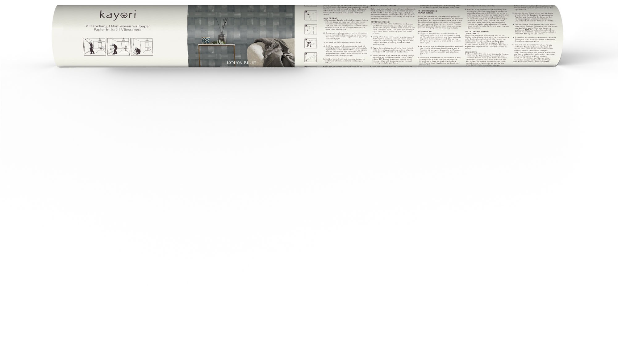 kayori Vliestapete »Koiya« kariert glatt 10mx52cm (ca. 5m2)