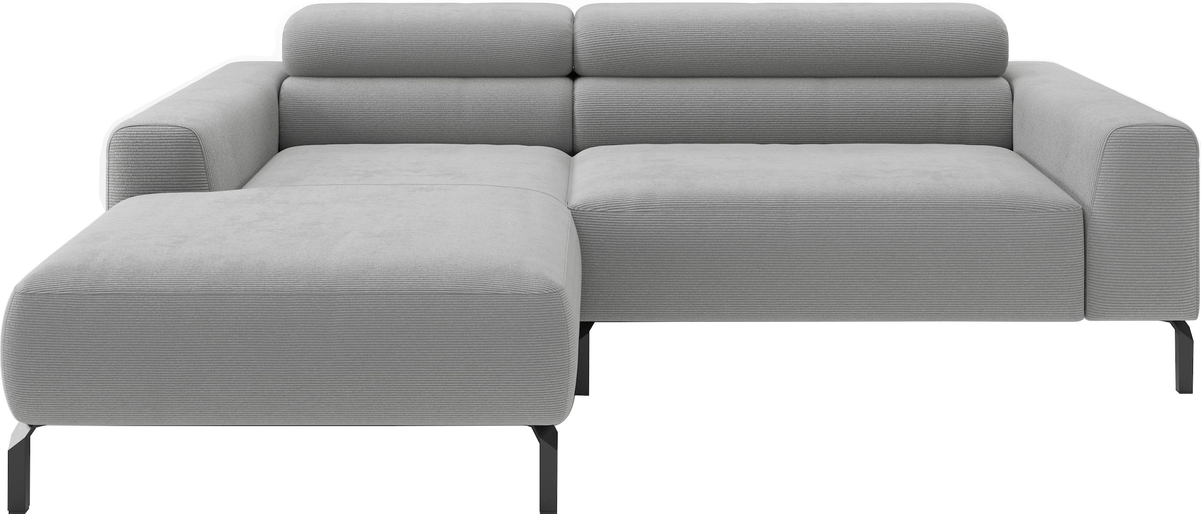 Home affaire Ecksofa "Ecksofa, L-Form, incl. Kopfteilverstellung, Breite 223 cm" wahlweise elektrische Sitztiefenverstellung